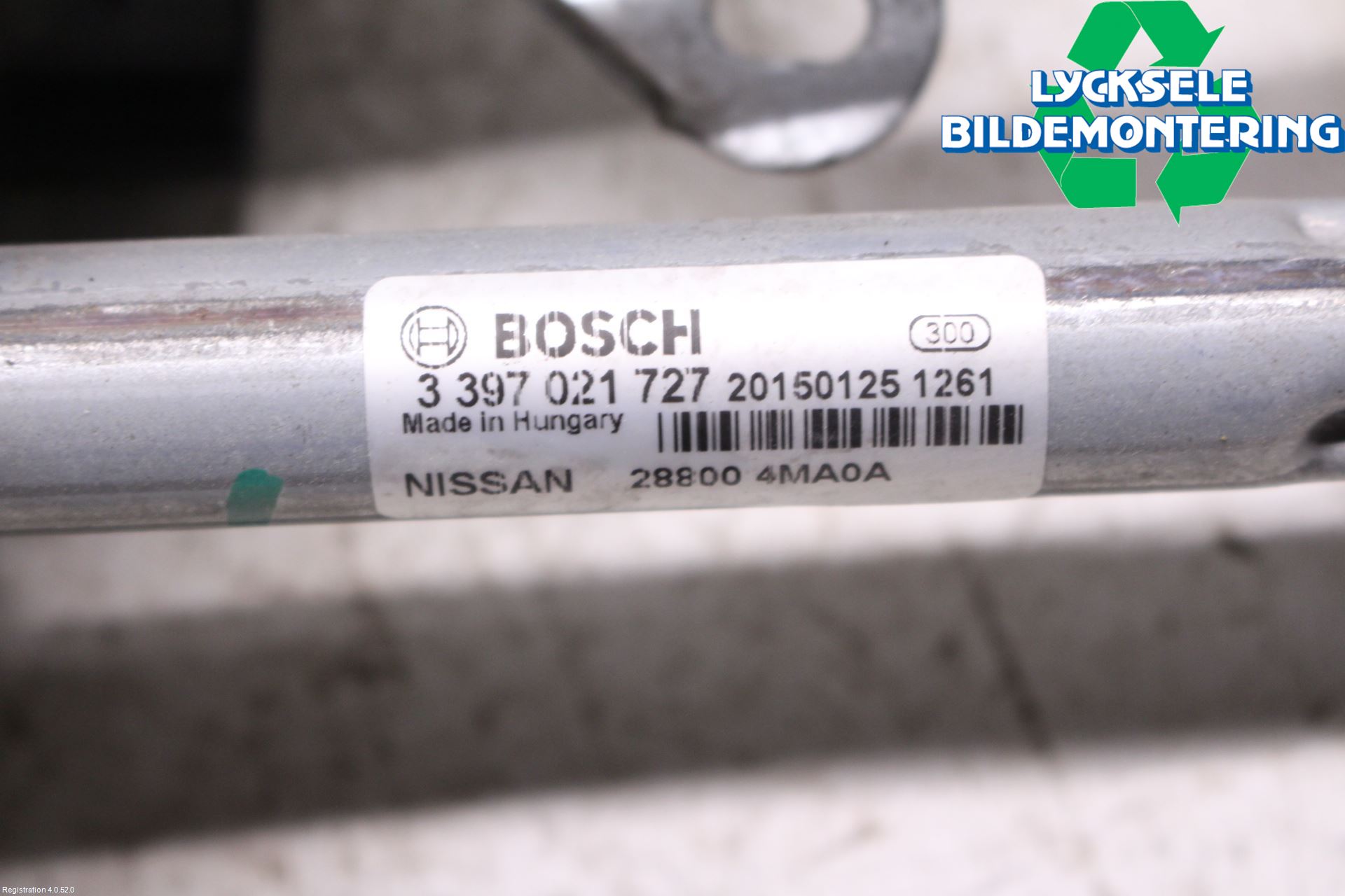 Nissan PULSAR Torkarmekanism Vindruta