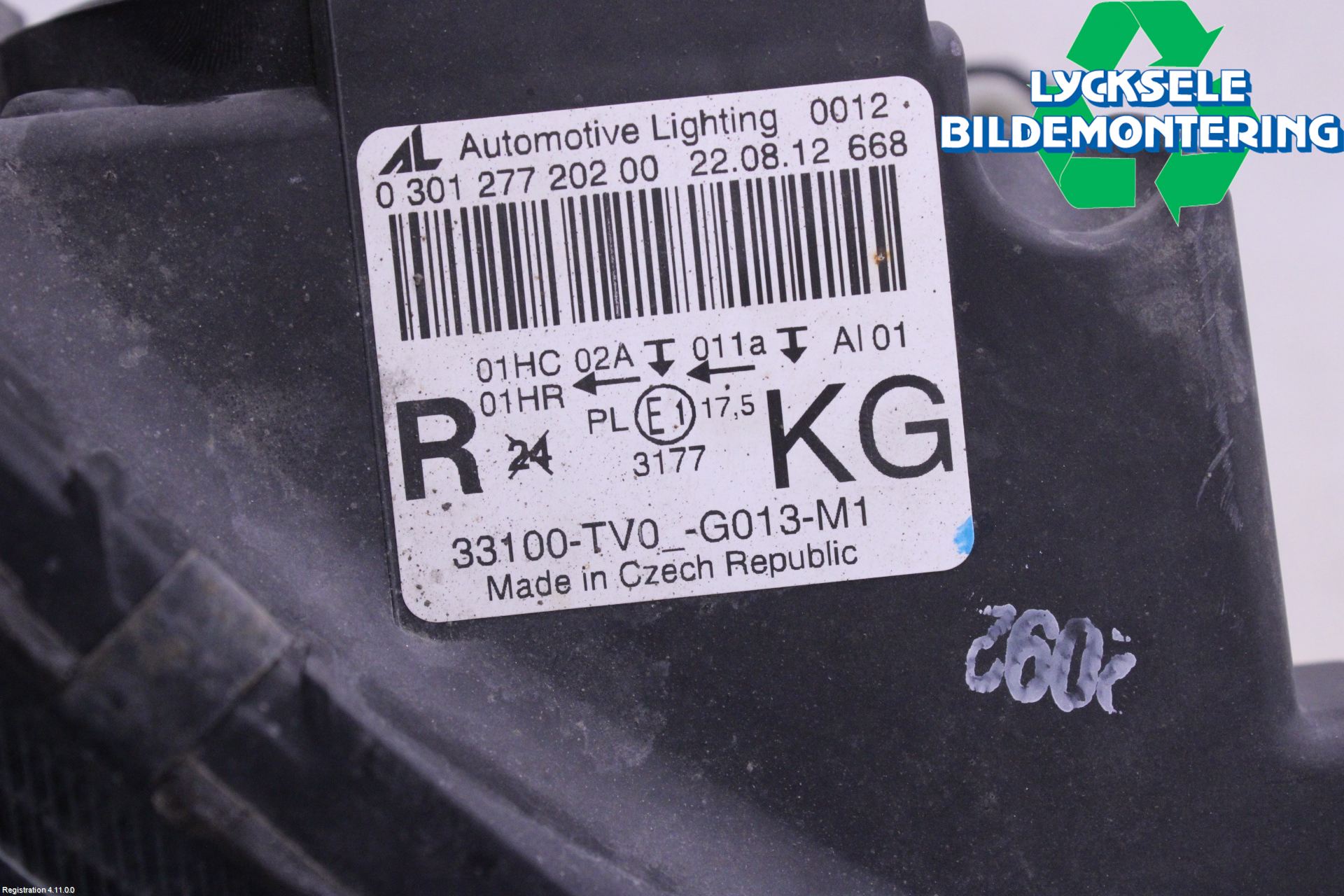 Honda CIVIC 12-16 Strålkastare Höger