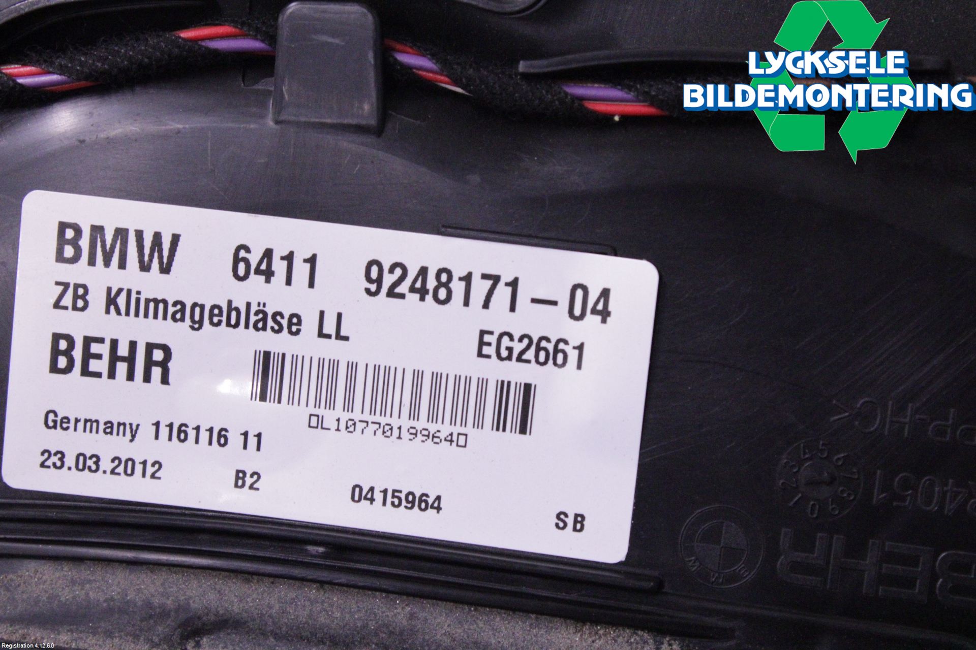 BMW 5 F10/F11/F18 09-17 Ac Värmefläkt