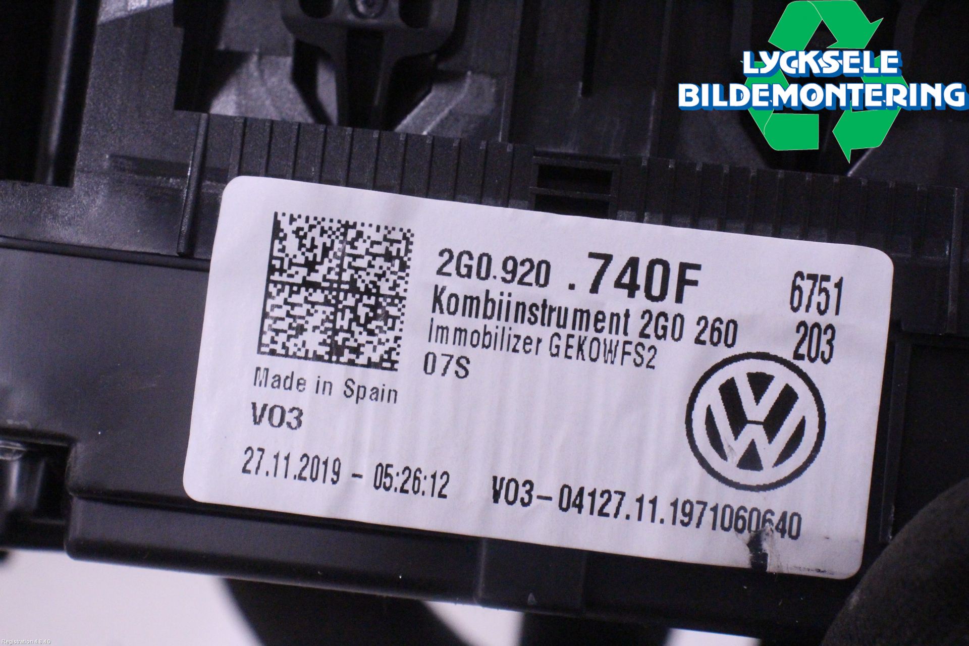 Volkswagen VW POLO VI 18->> Instrument Komb