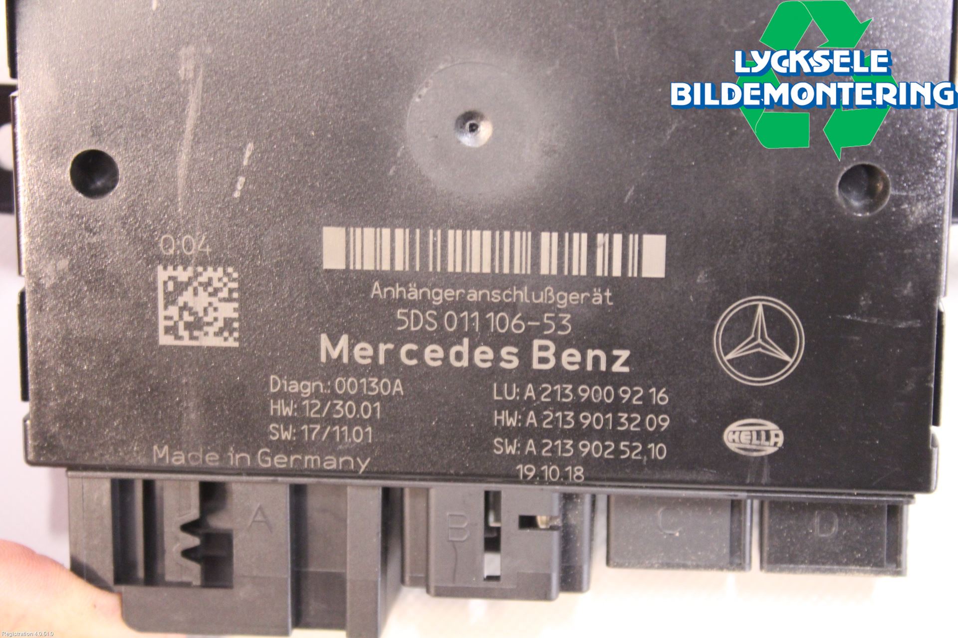 Mercedes-Benz MB C-KLASS (W205) 14-21 Styrenhet Dragkrok