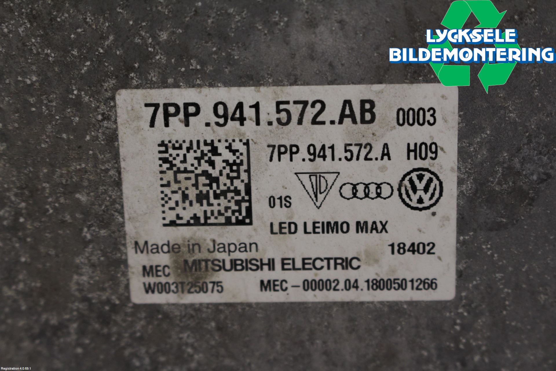 Audi A4/S4 B9 16-19 Styrenhet Strålkastare