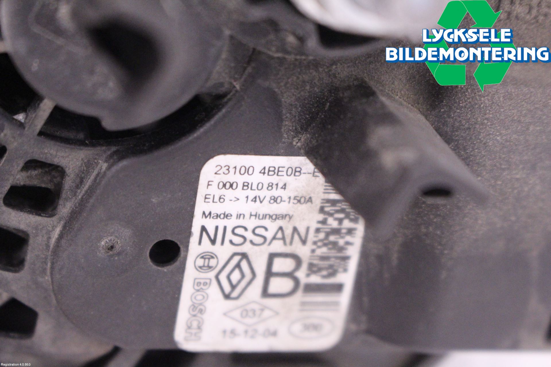 Nissan QASHQAI 14-17 Generator