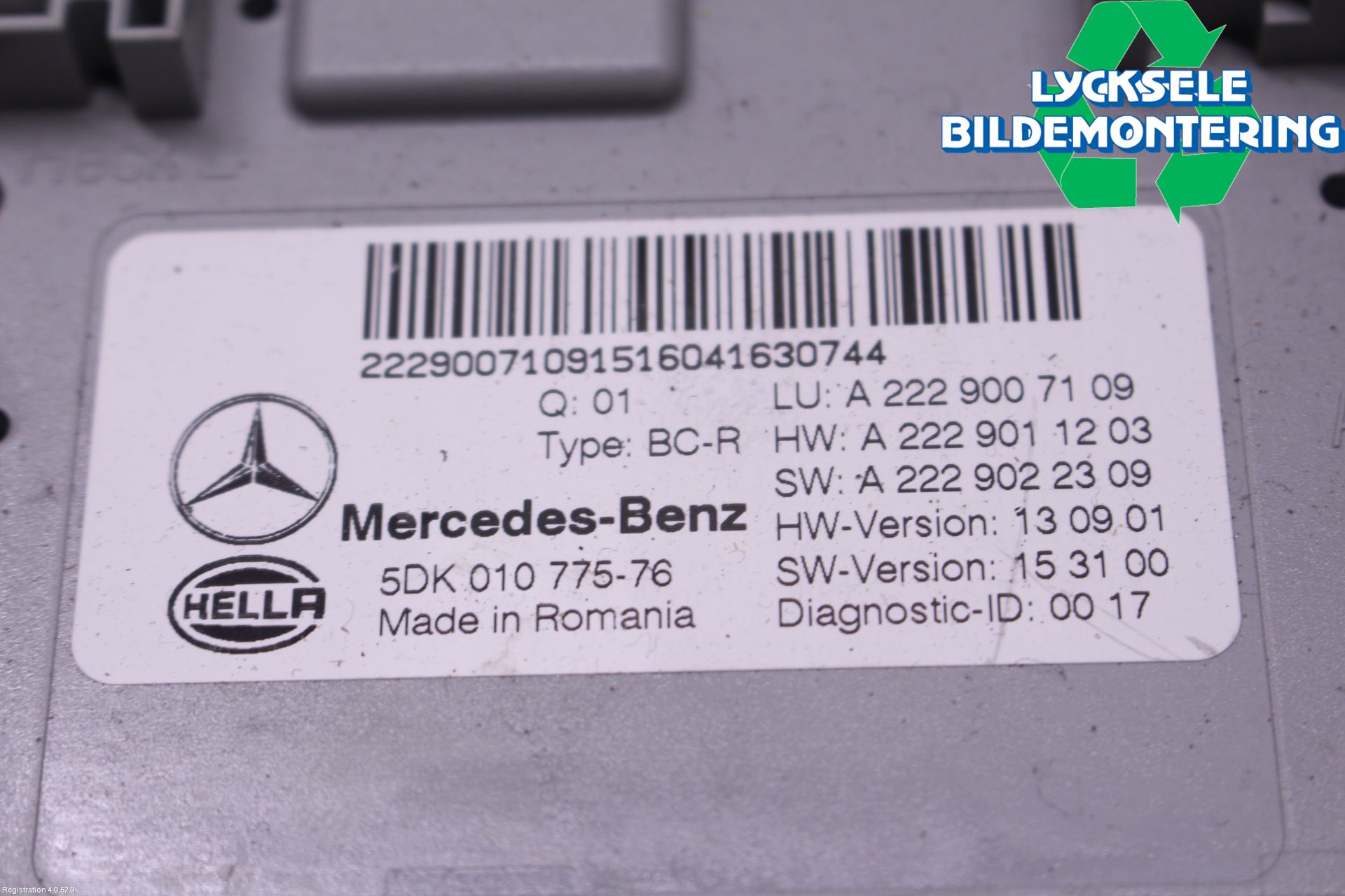 Mercedes-Benz MB GLC-KLASS (X253/C253) 15-22 Styrenhet Övrigt