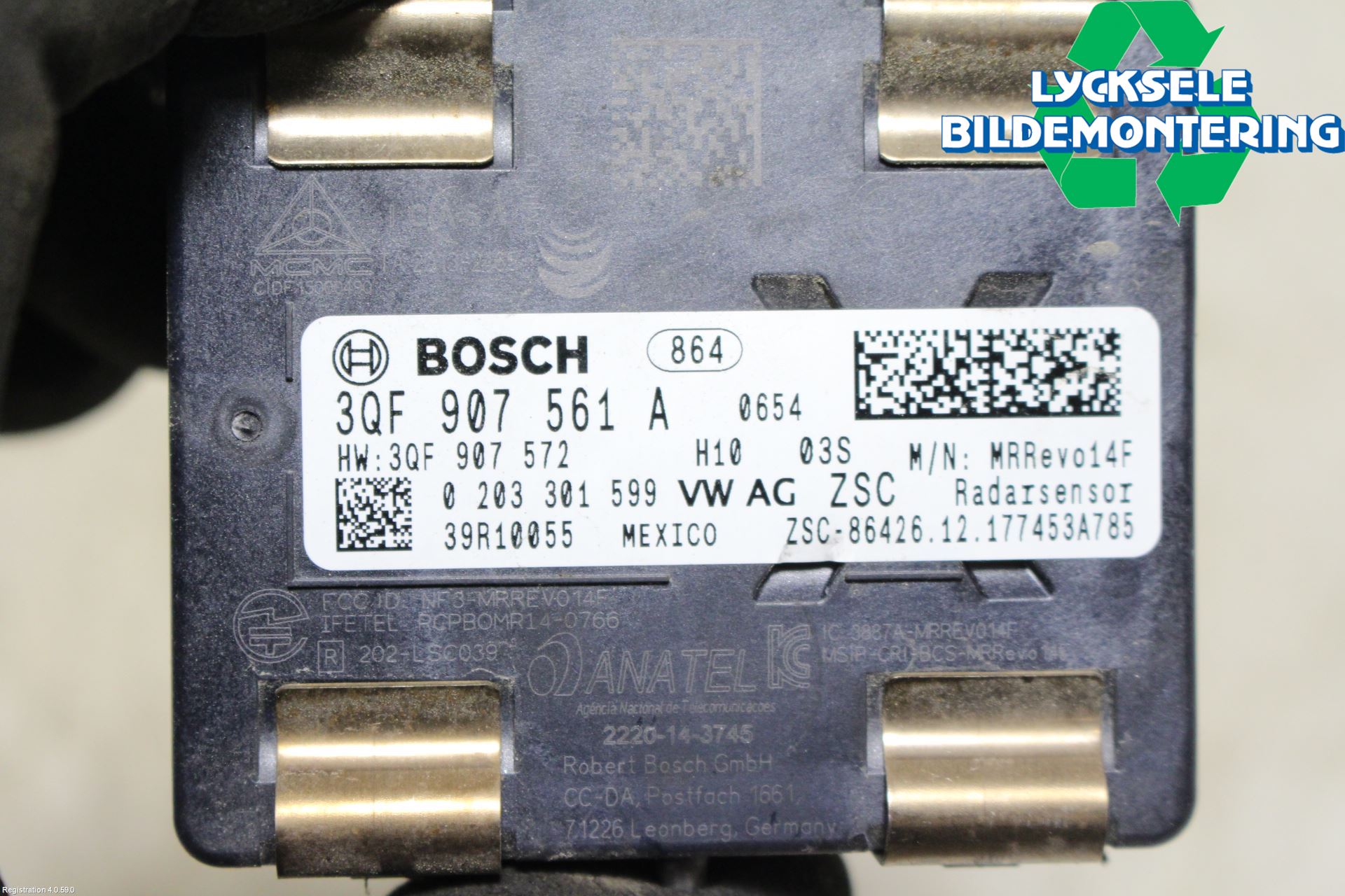 Volkswagen VW GOLF / E-GOLF VII 13-20 Sensor Adaptiv Farthållare