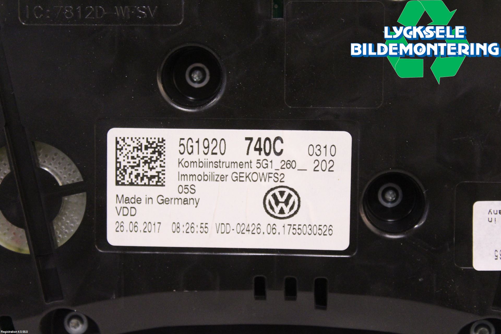 Volkswagen VW GOLF / E-GOLF VII 13-20 Instrument Komb