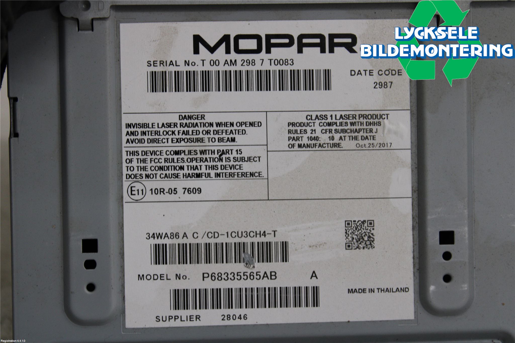 Dodge PICK UP RAM 81- Cd Radio - Multimediapanel