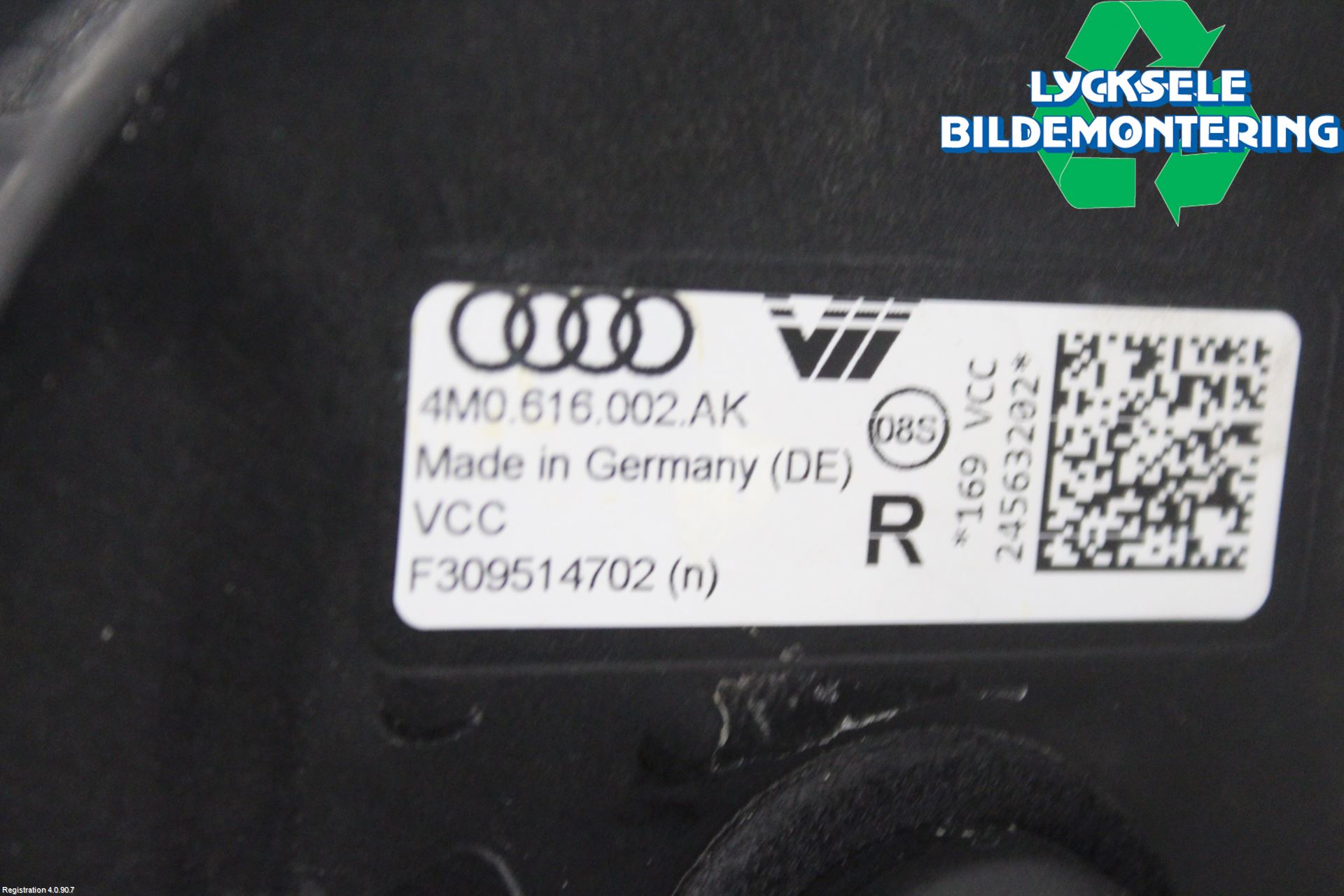 Audi E-TRON, S GE 19- Nivå-Luftfjädring Bälg