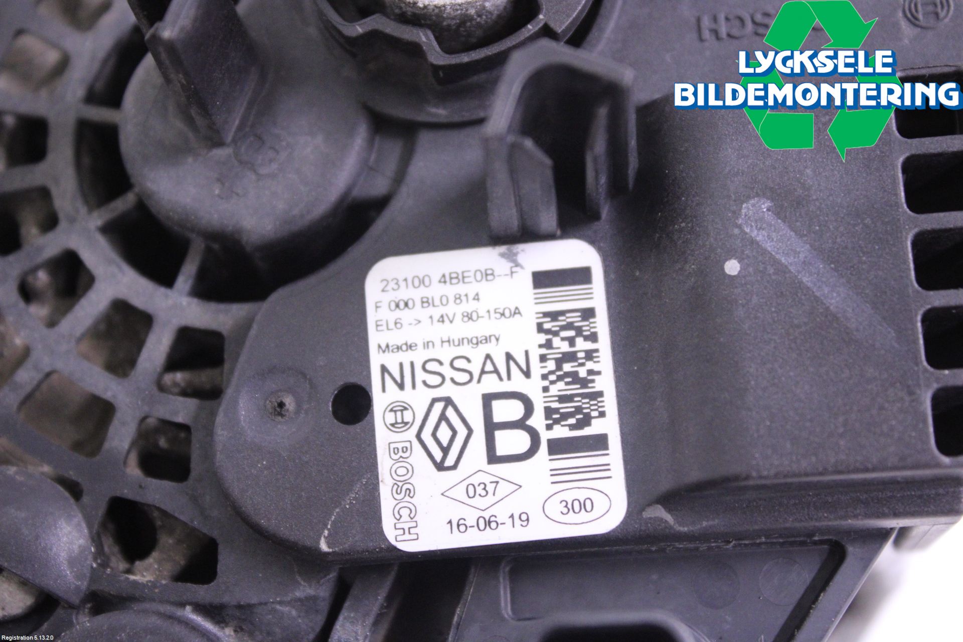 Nissan QASHQAI 14-17 Generator