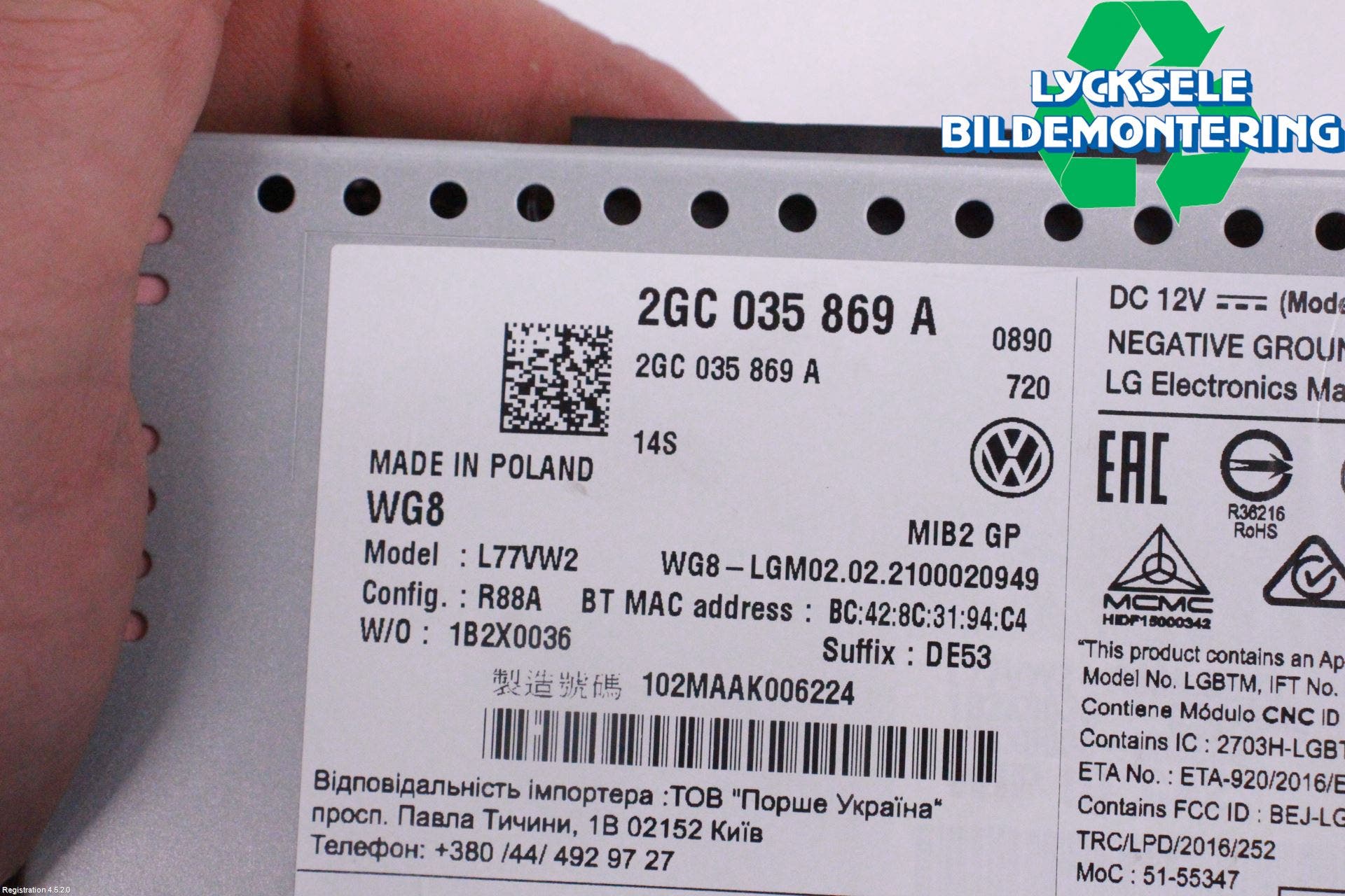 Volkswagen VW T-CROSS 19- Cd Radio - Multimediapanel