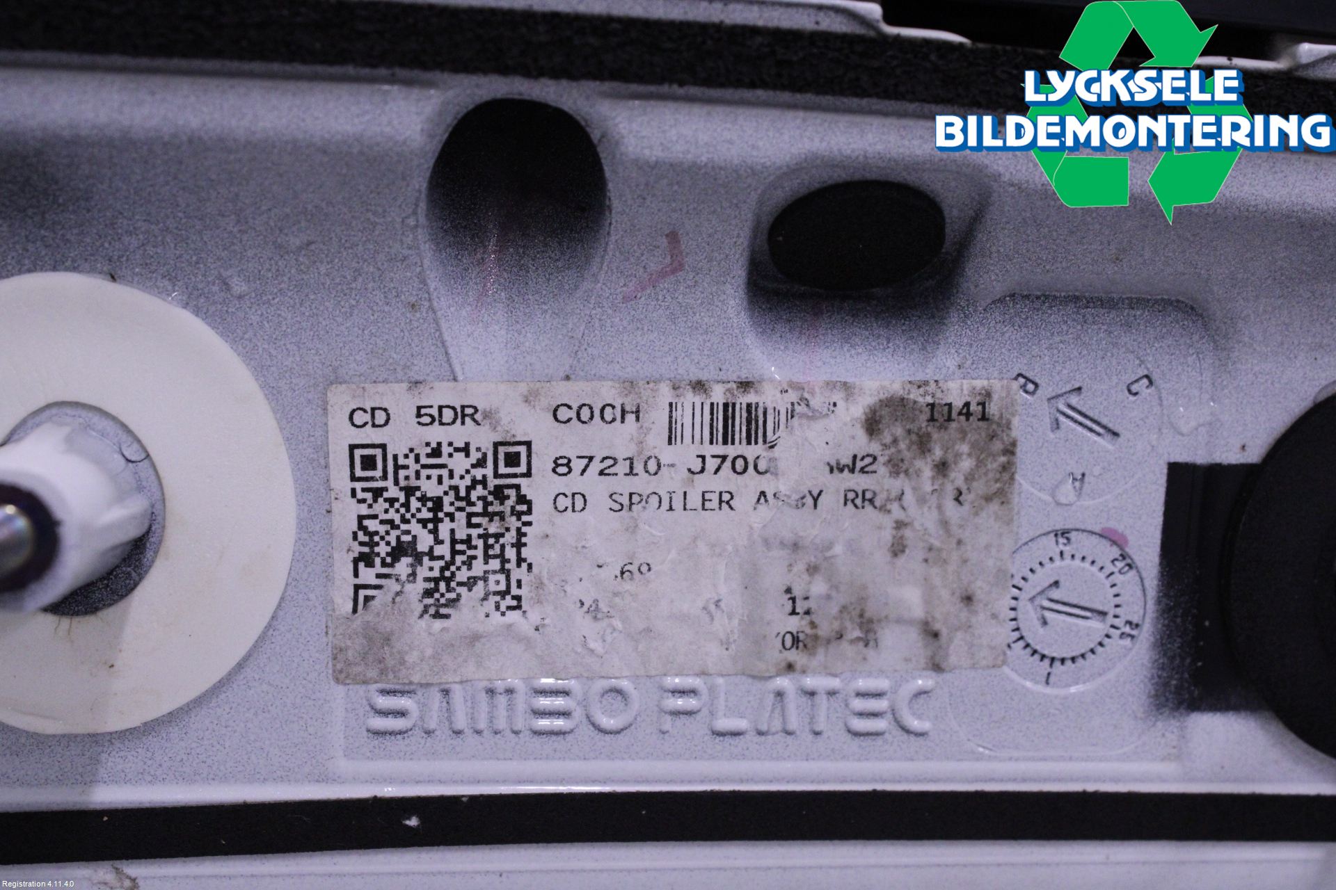 Kia CEED 12-18 Spoiler Baklucka