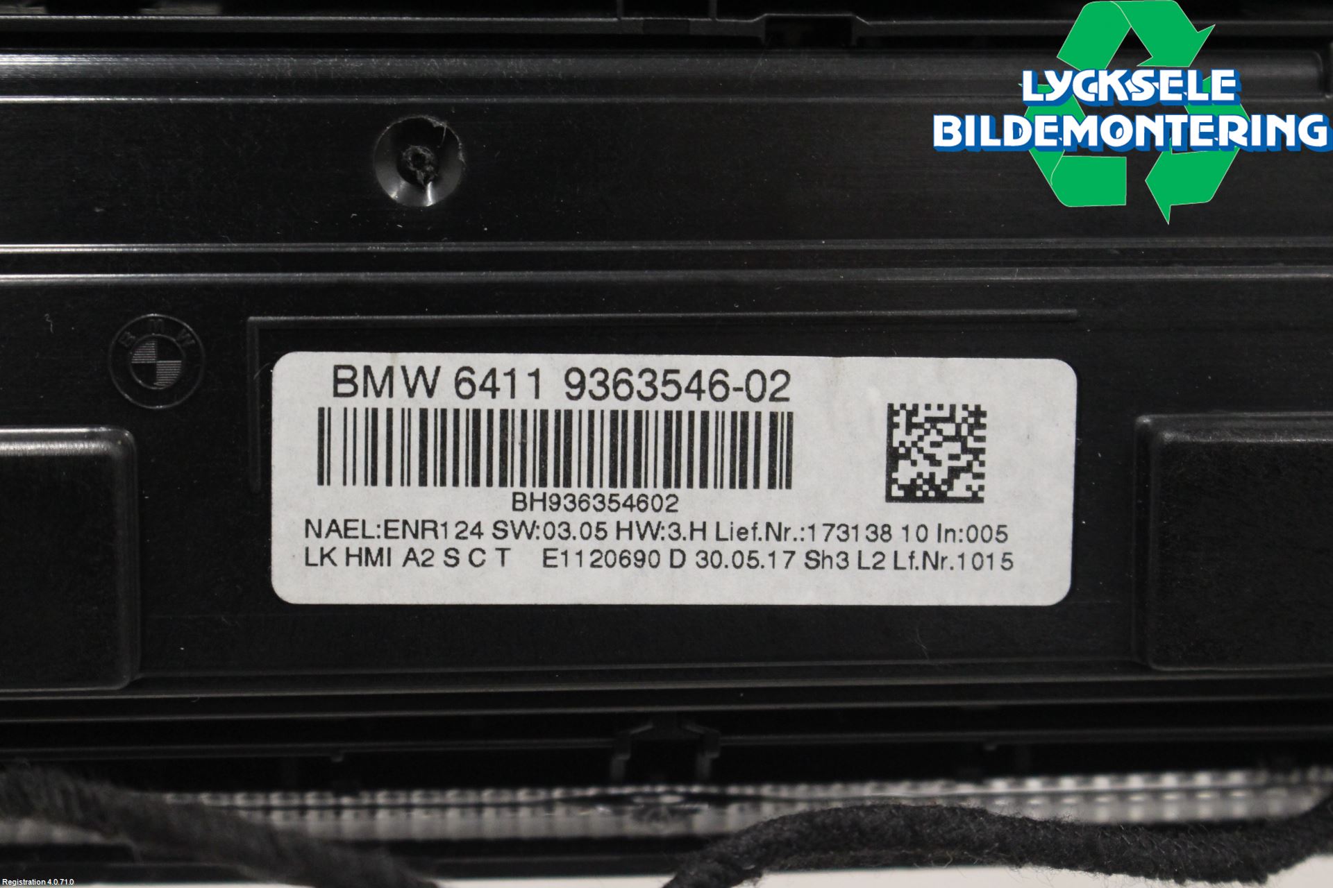 BMW 3 F30/F31/F80 12-19 Ac Styrenhet Ac Manöveren