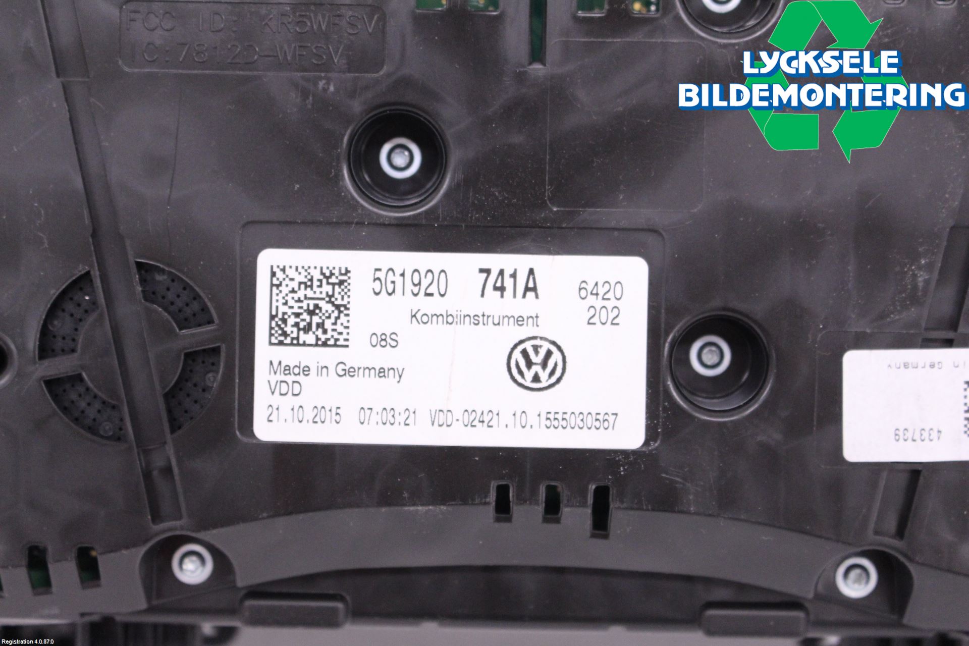 Volkswagen VW GOLF / E-GOLF VII 13-20 Instrument Komb
