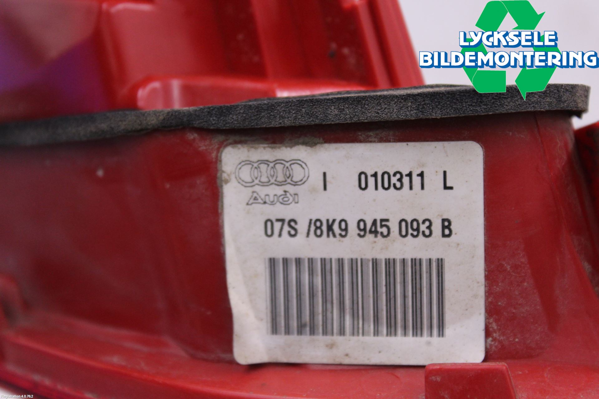 Audi A4/S4 08-11 Bakljus Lucka Vä