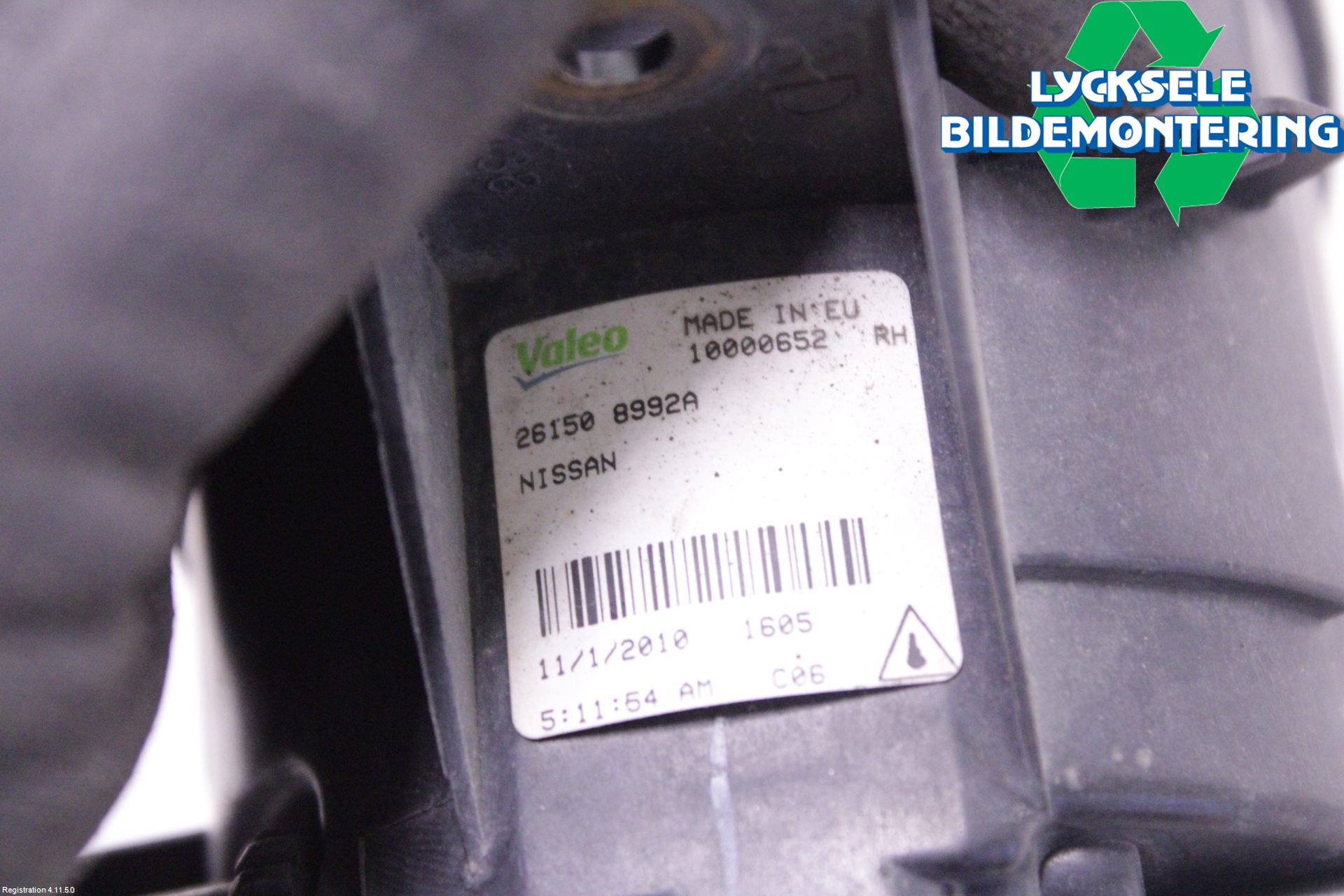 Nissan QASHQAI 10-14 Dimljus-Varselljus Fram