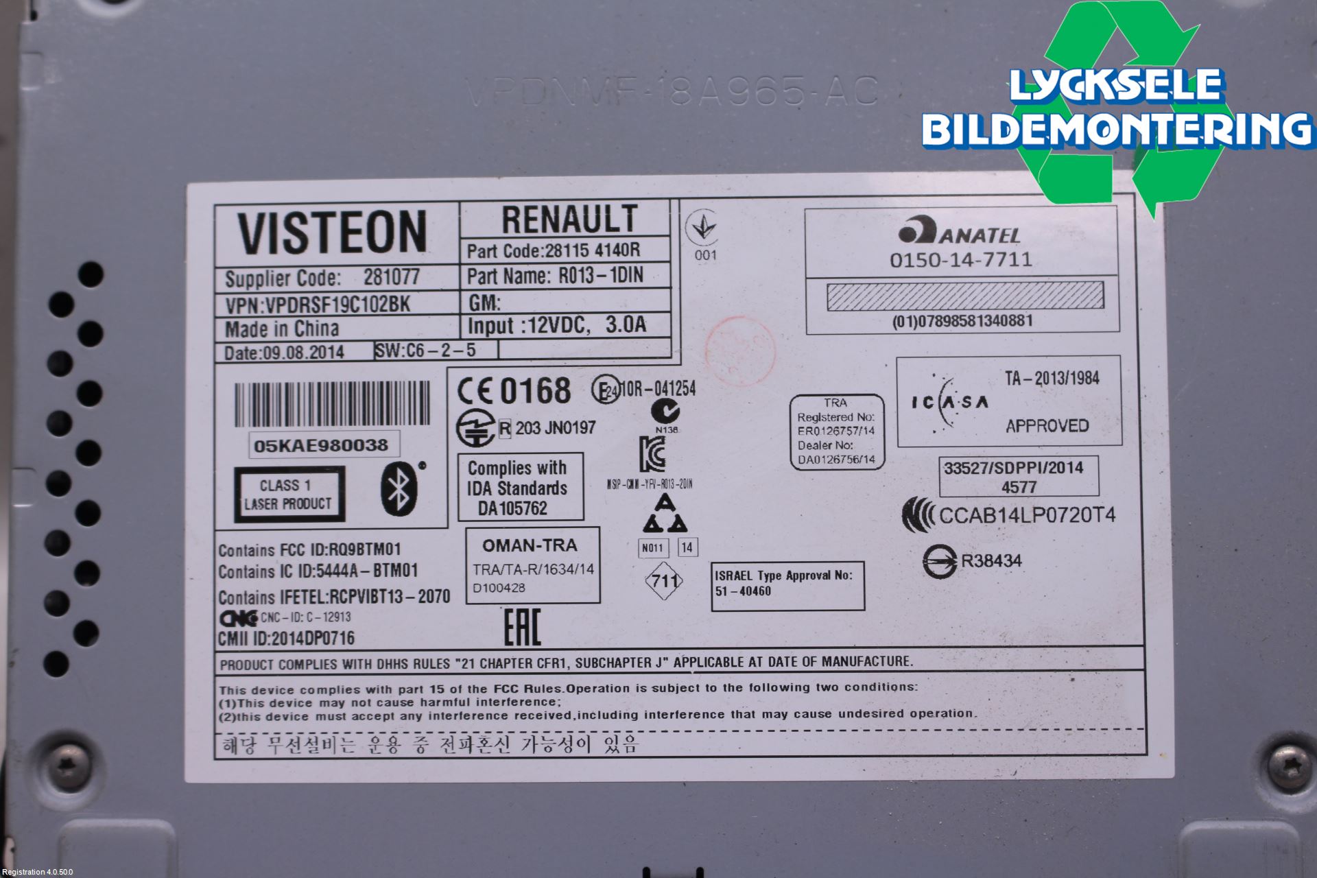 Nissan NV400 12-24 Cd Radio - Multimediapanel