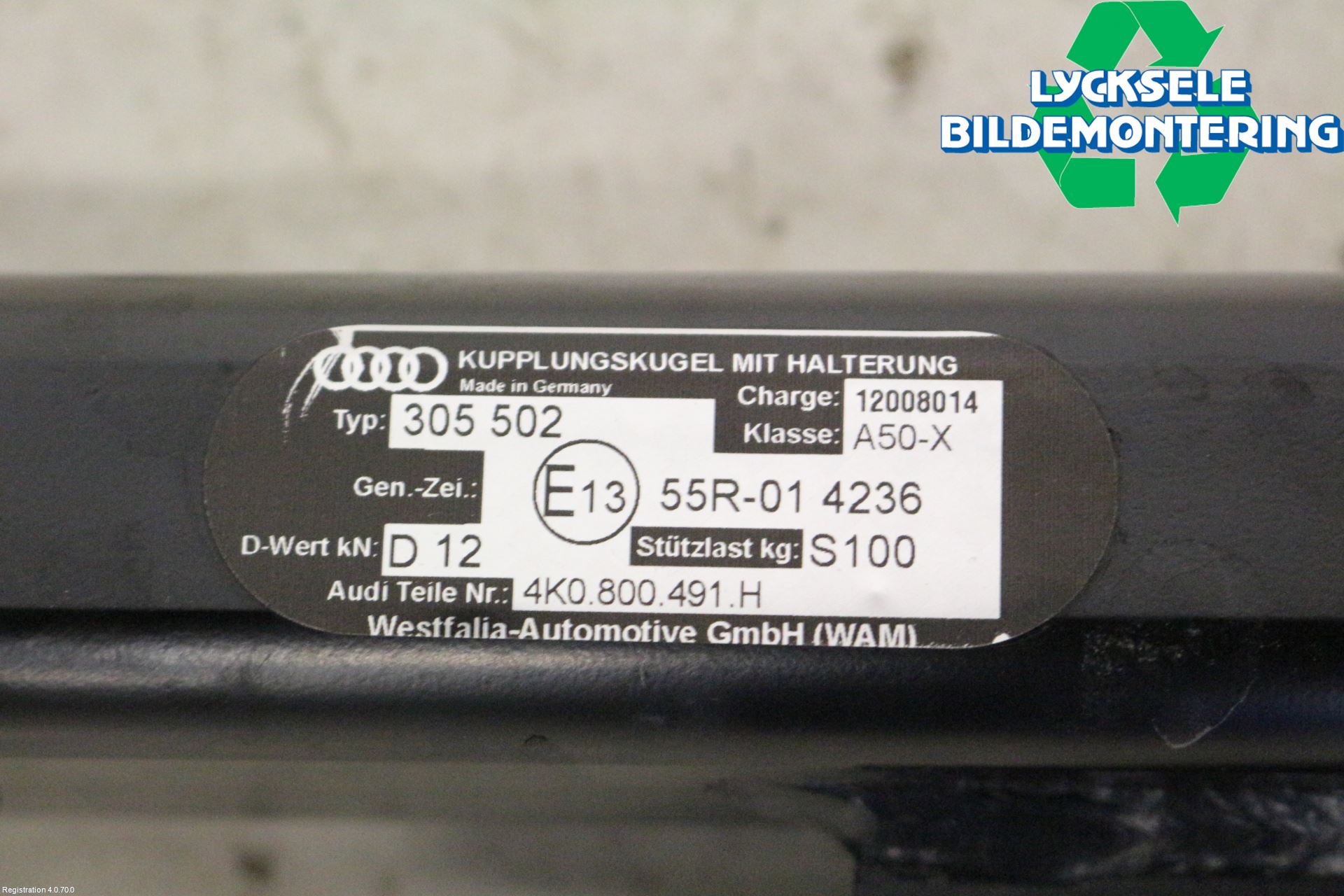 Audi A6 F2/C8 19- Dragkrok