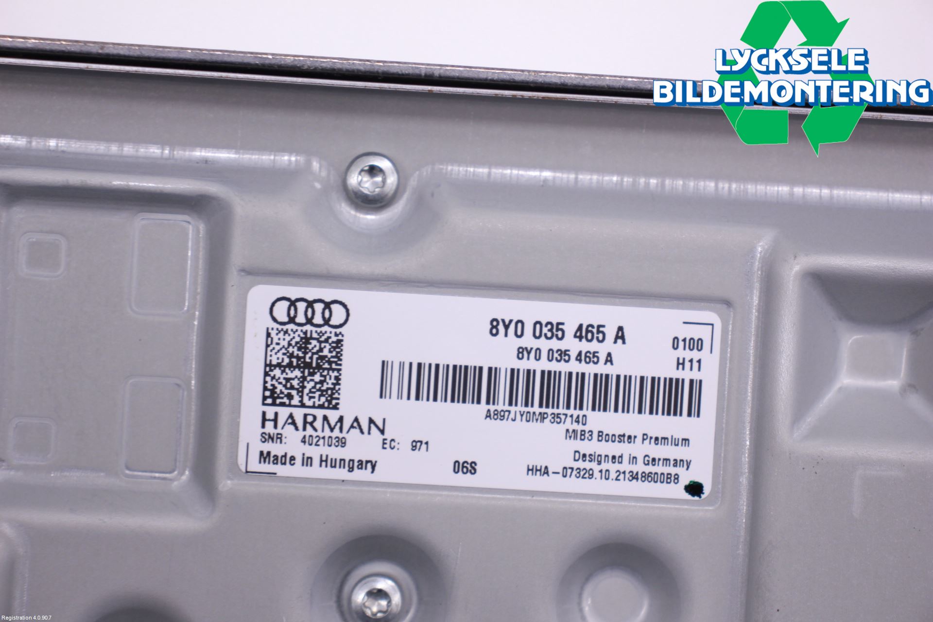 Audi E-TRON, S GE 19- Radio-Stereo Förstärkare