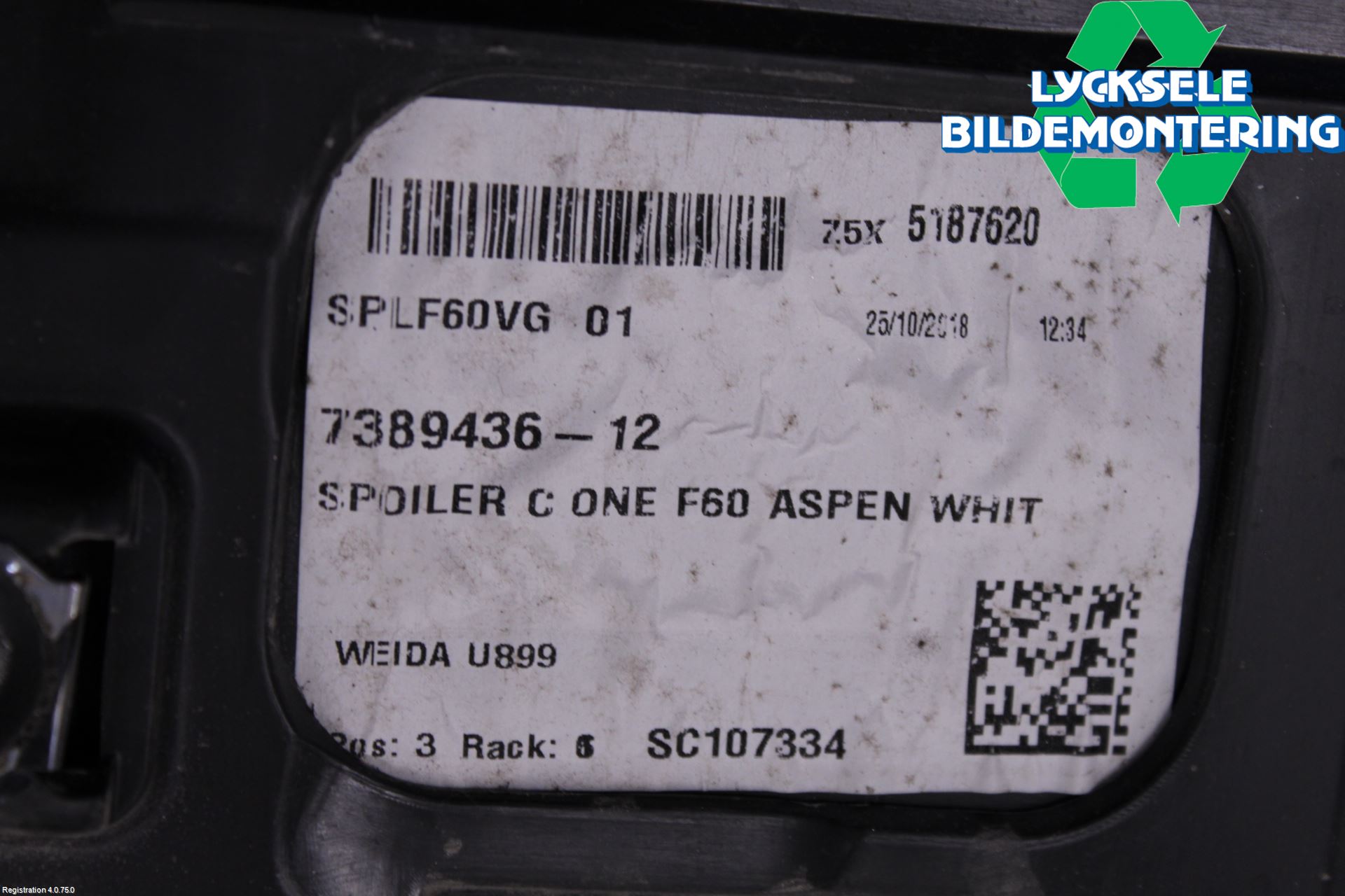 Mini COUNTRYMAN F60 17-23 Spoiler Baklucka