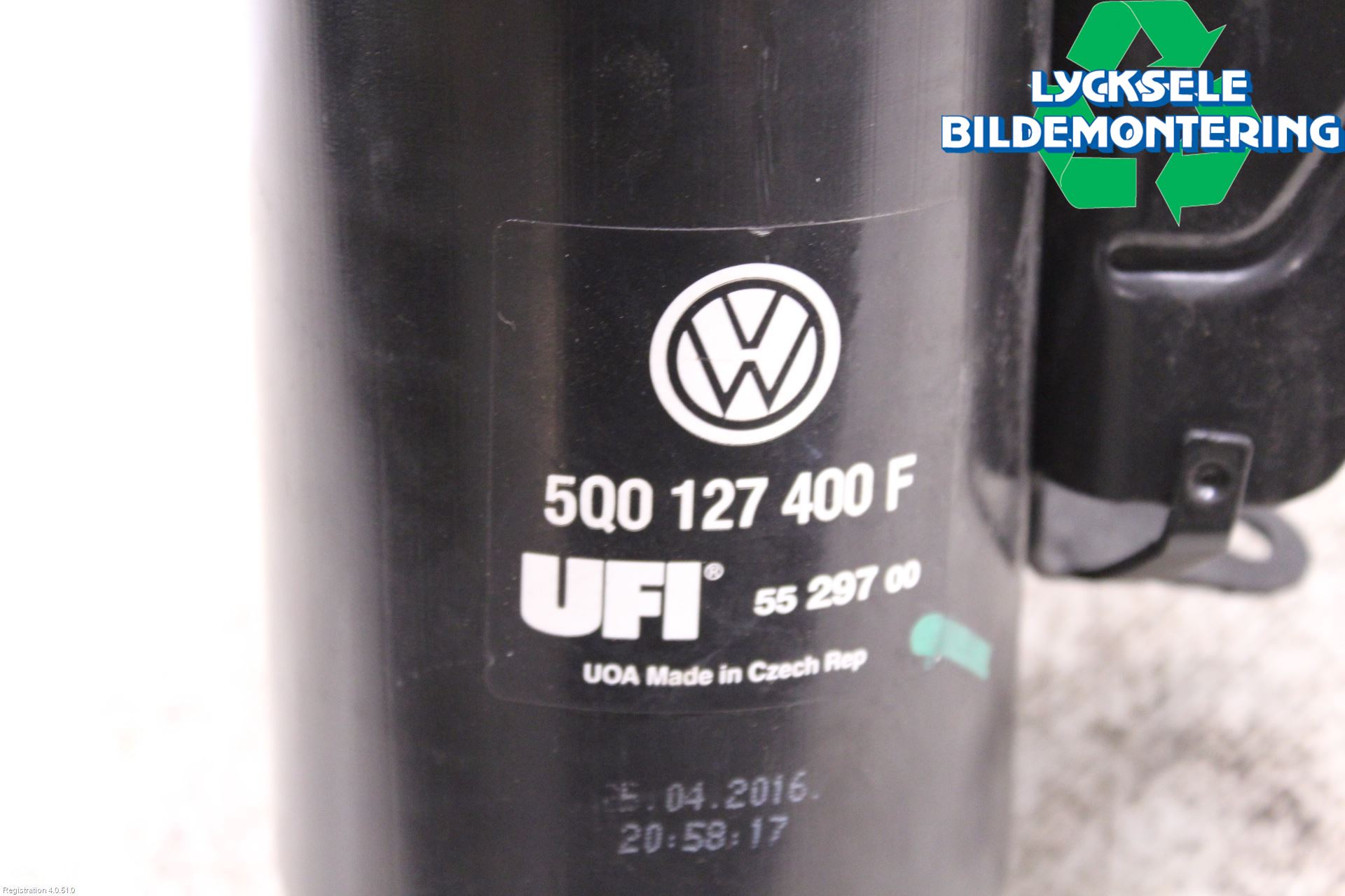 Volkswagen VW GOLF / E-GOLF VII 13-20 Bränslefilter-Hållare