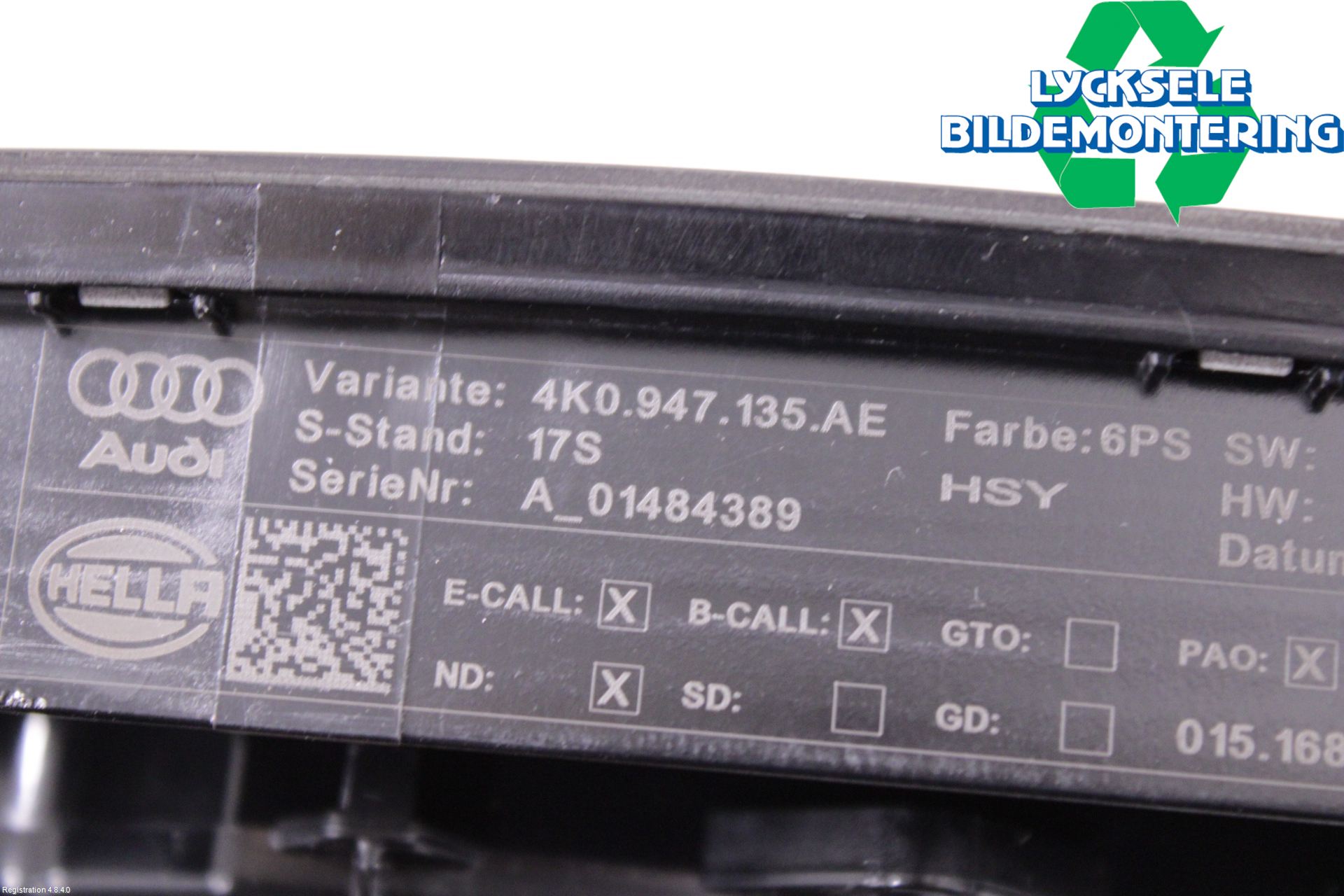 Audi A4/S4 B9 20- Innerbelysning