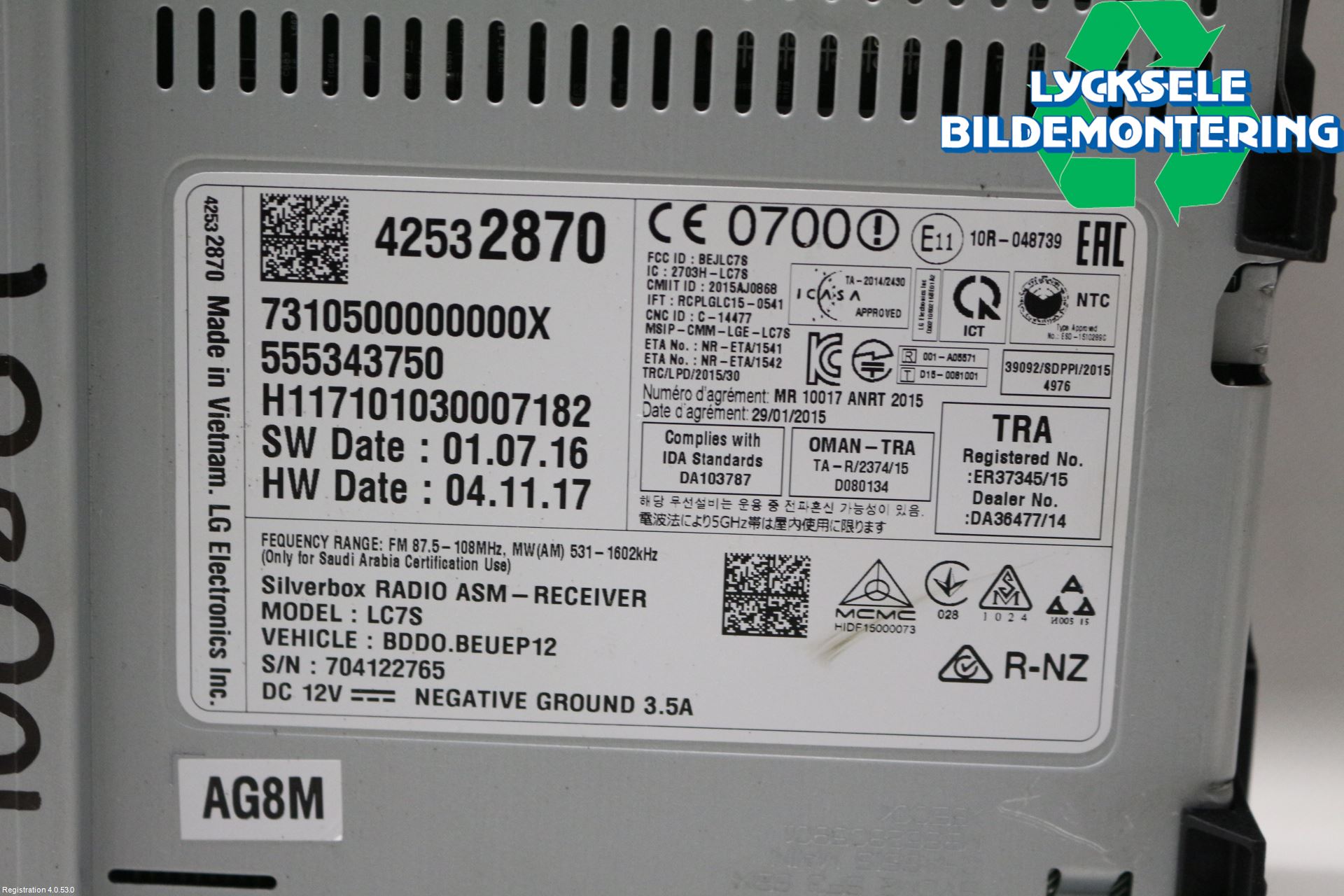 Opel ASTRA K 16-22 Radio Övrigt