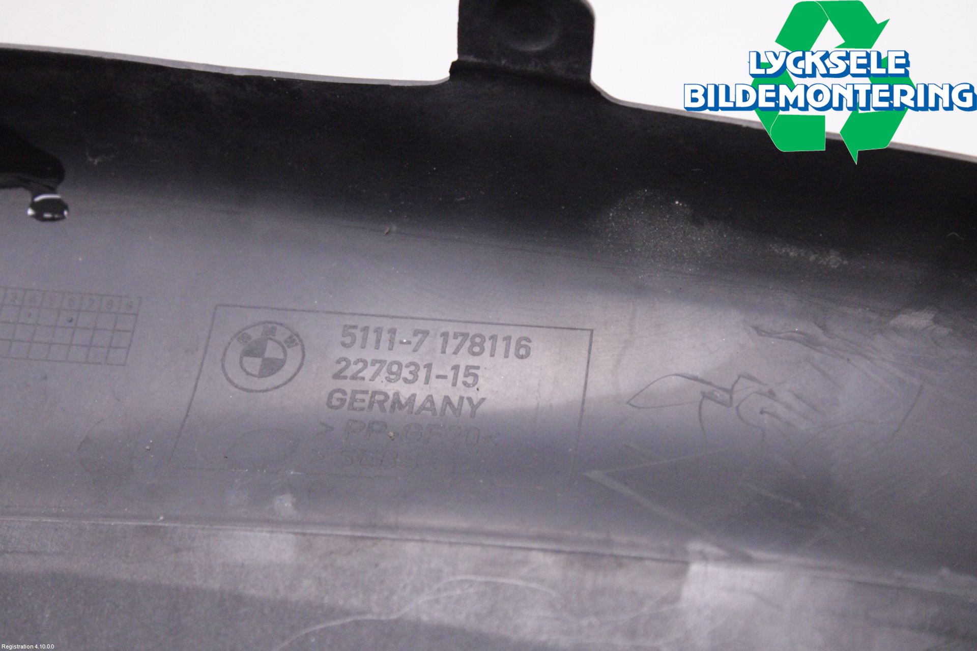BMW 5 E60/61 Sed/Tou 02-10 Deflektor Plåt-Plast Kylning