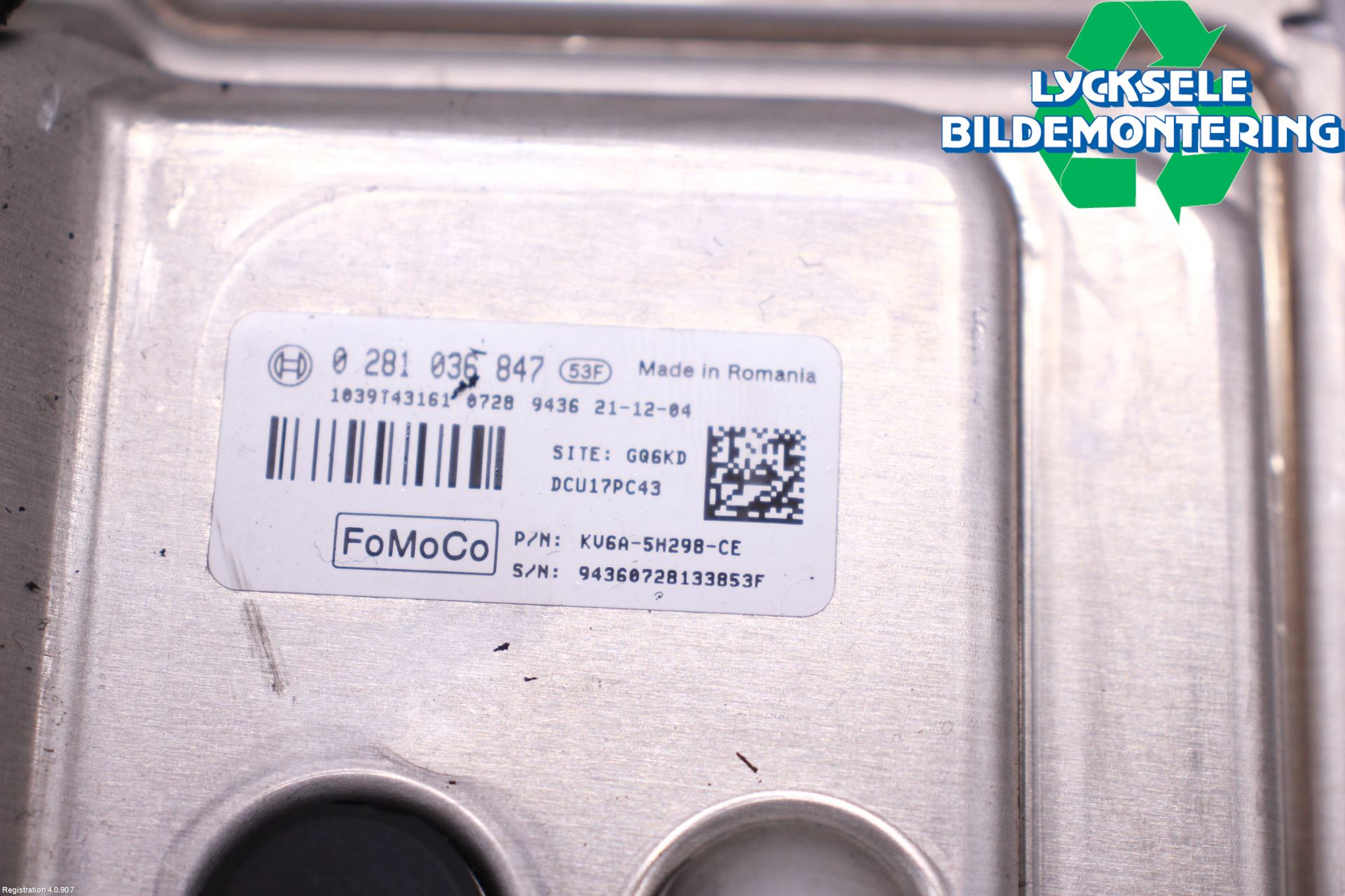 Ford RANGER 22- Styrenhet Avgasrening