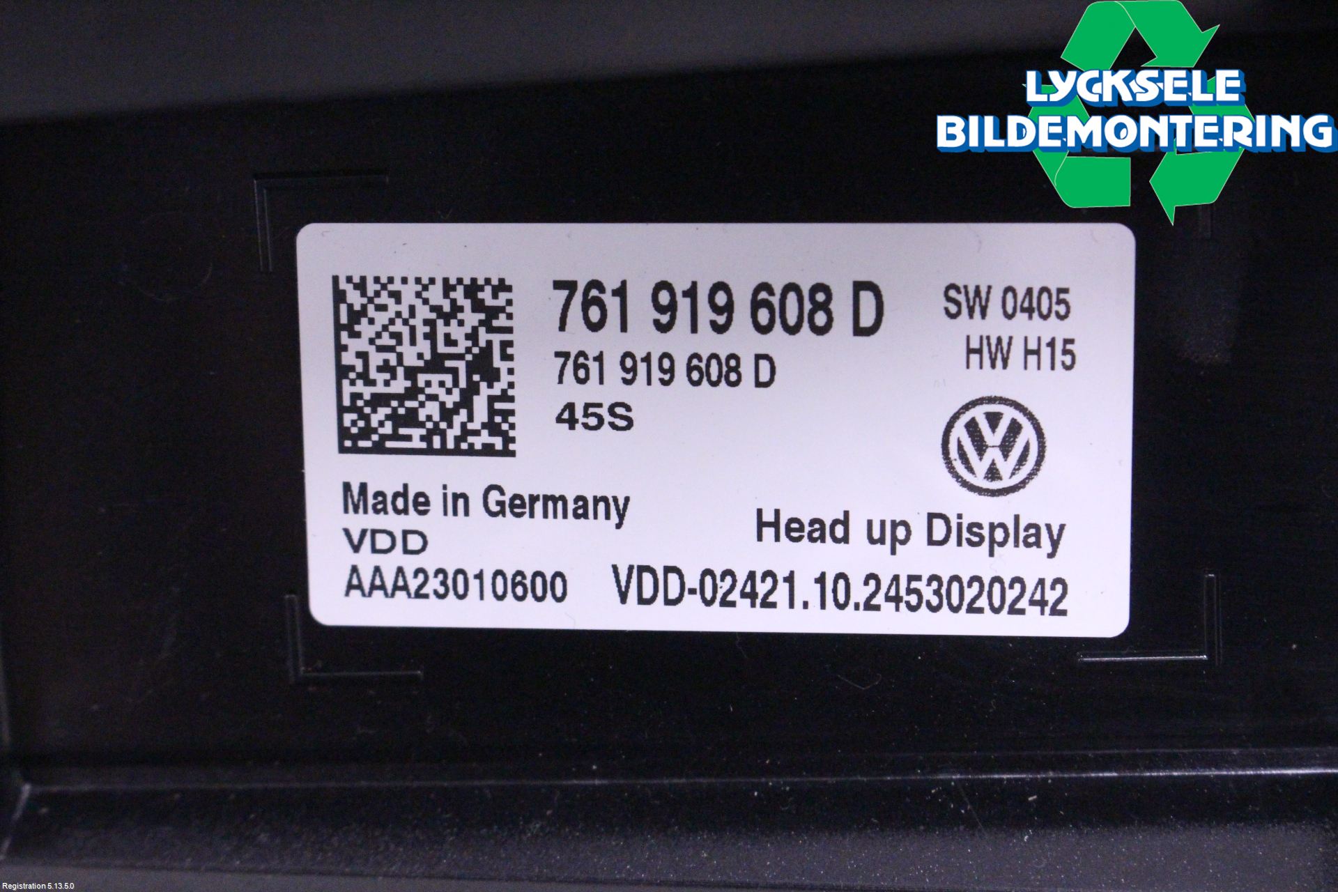 Volkswagen VW TOUAREG CR 18- Bildskärm