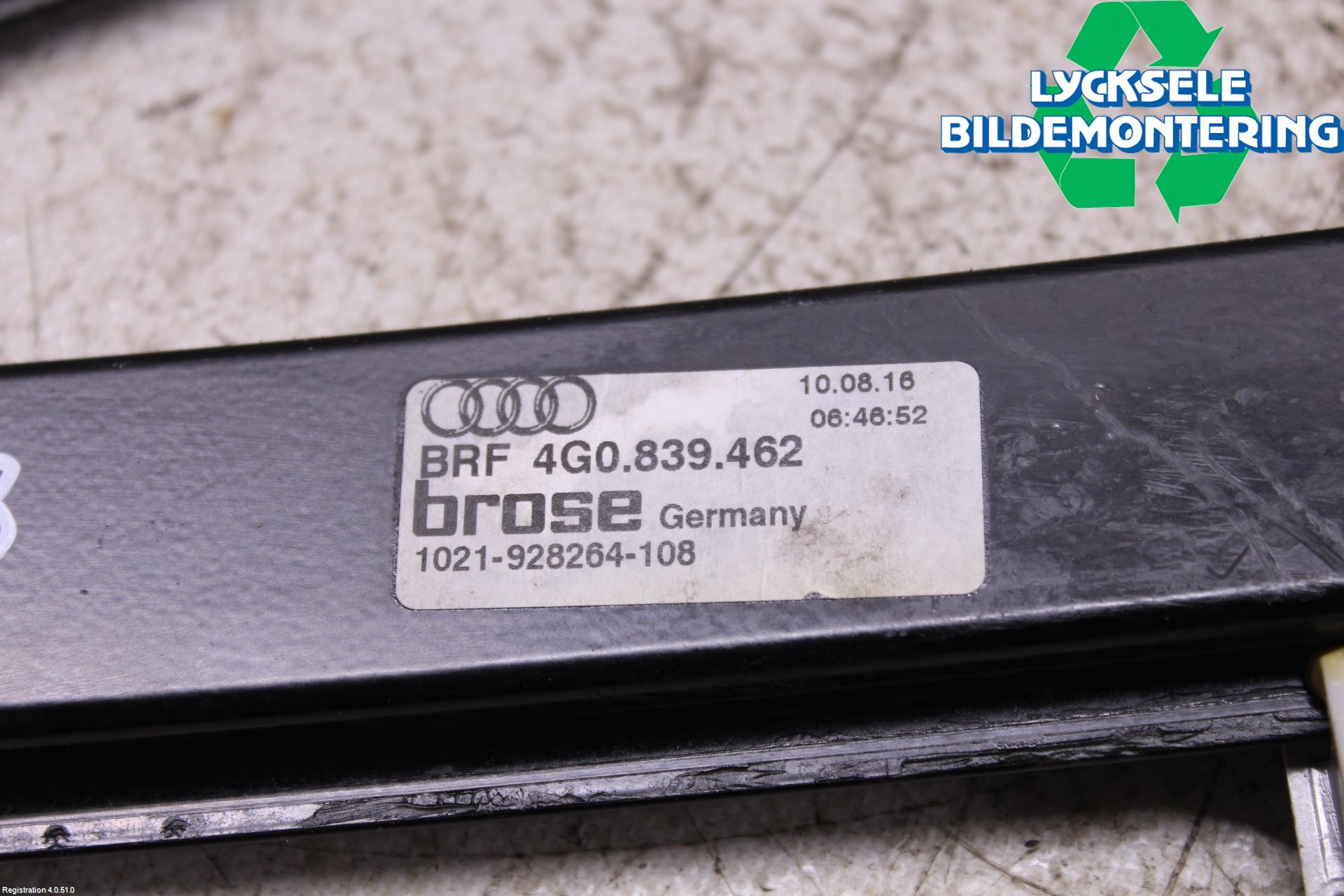 Audi A6/S6 4G 11-18 Fönsterhissmekanism
