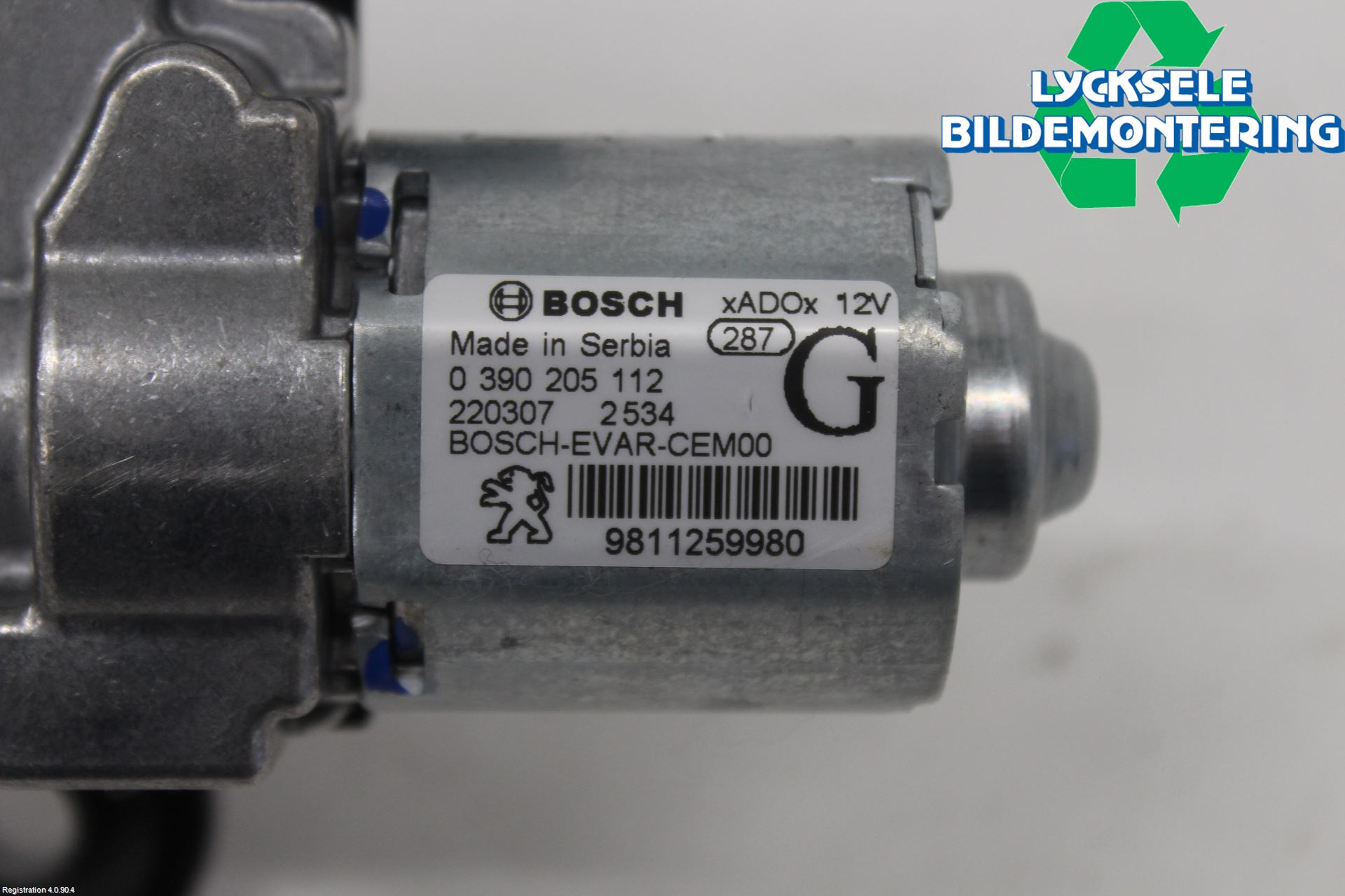 Citroen COTROEN C3 17-24 Torkarmotor Baklucka