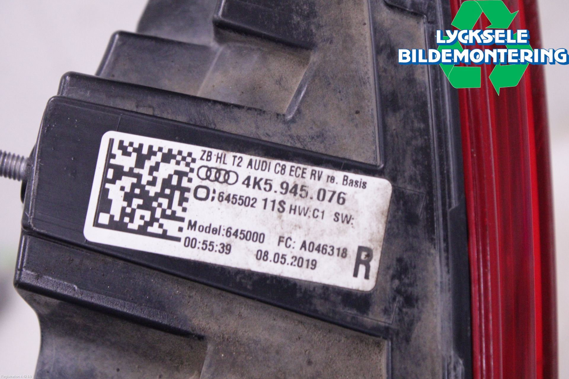 Audi A6 F2/C8 19- Bakljus Lucka Hö