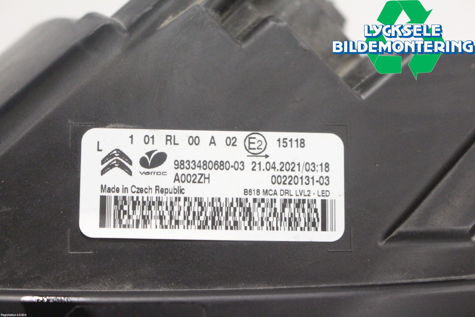 Citroen COTROEN C3 17-24 Positionsljus Fram Vä