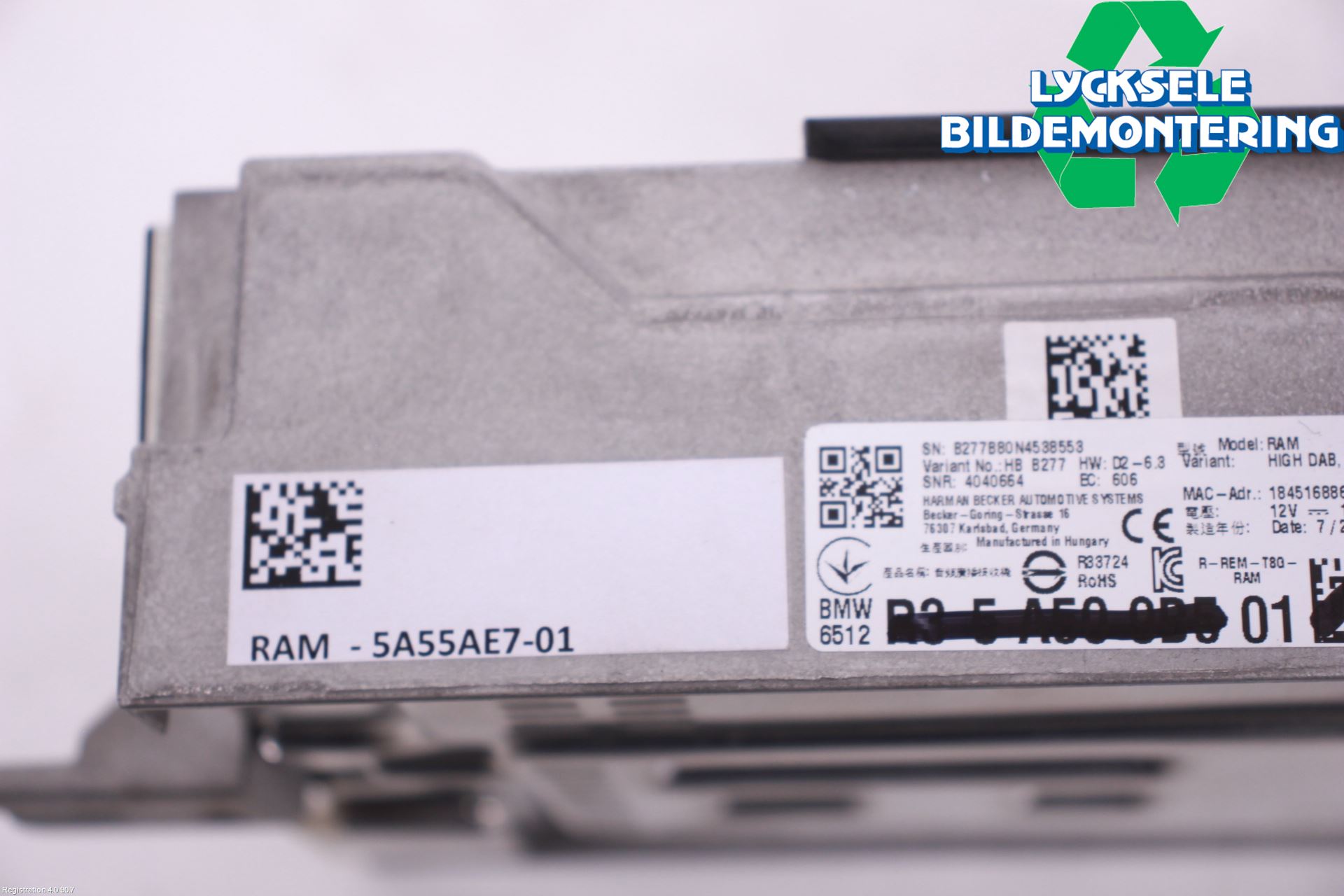 BMW 5 G30/G31/F90 17-23 Radio Övrigt