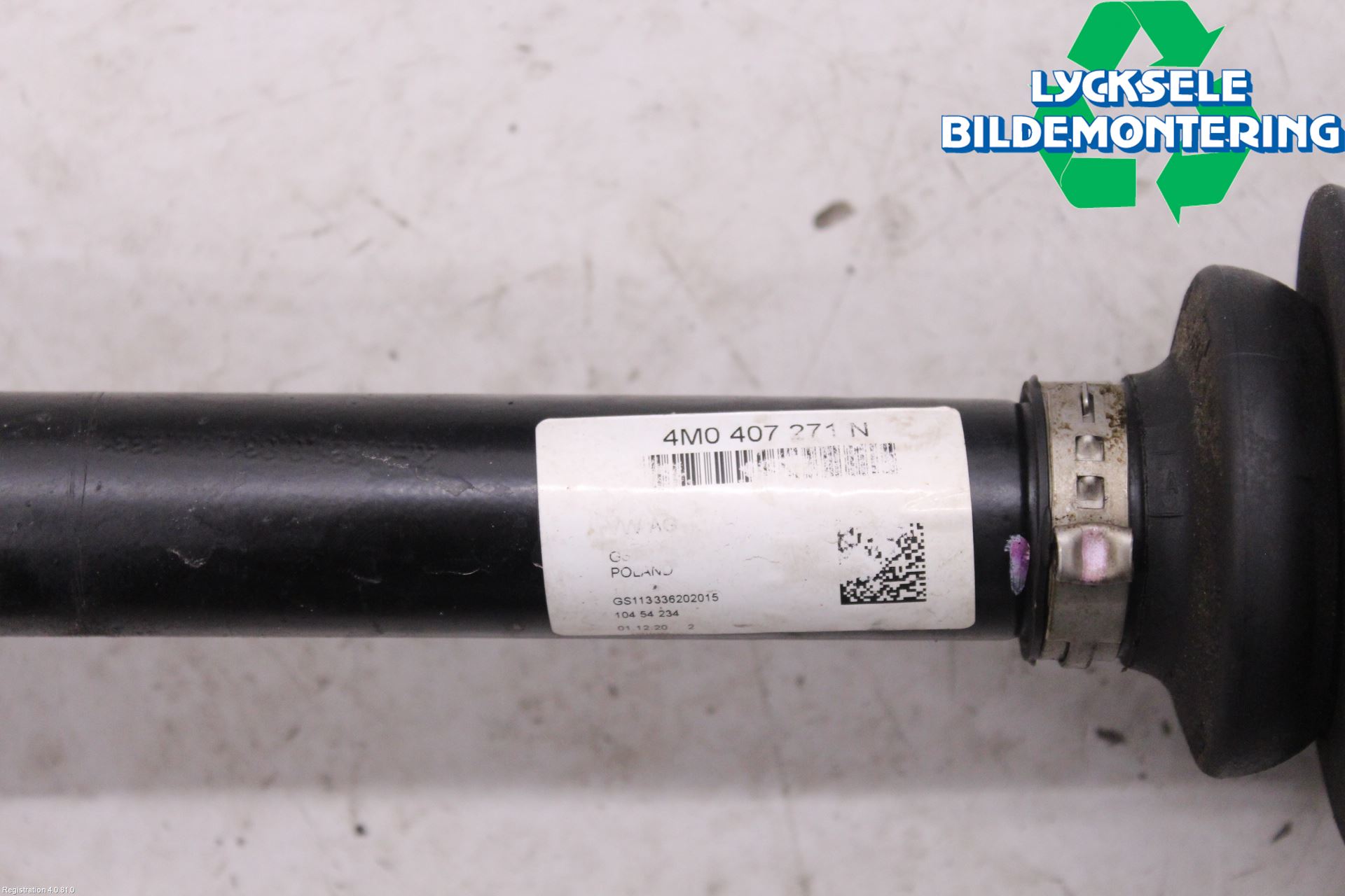 Volkswagen VW TOUAREG CR 18- Drivaxel Fram Vänster