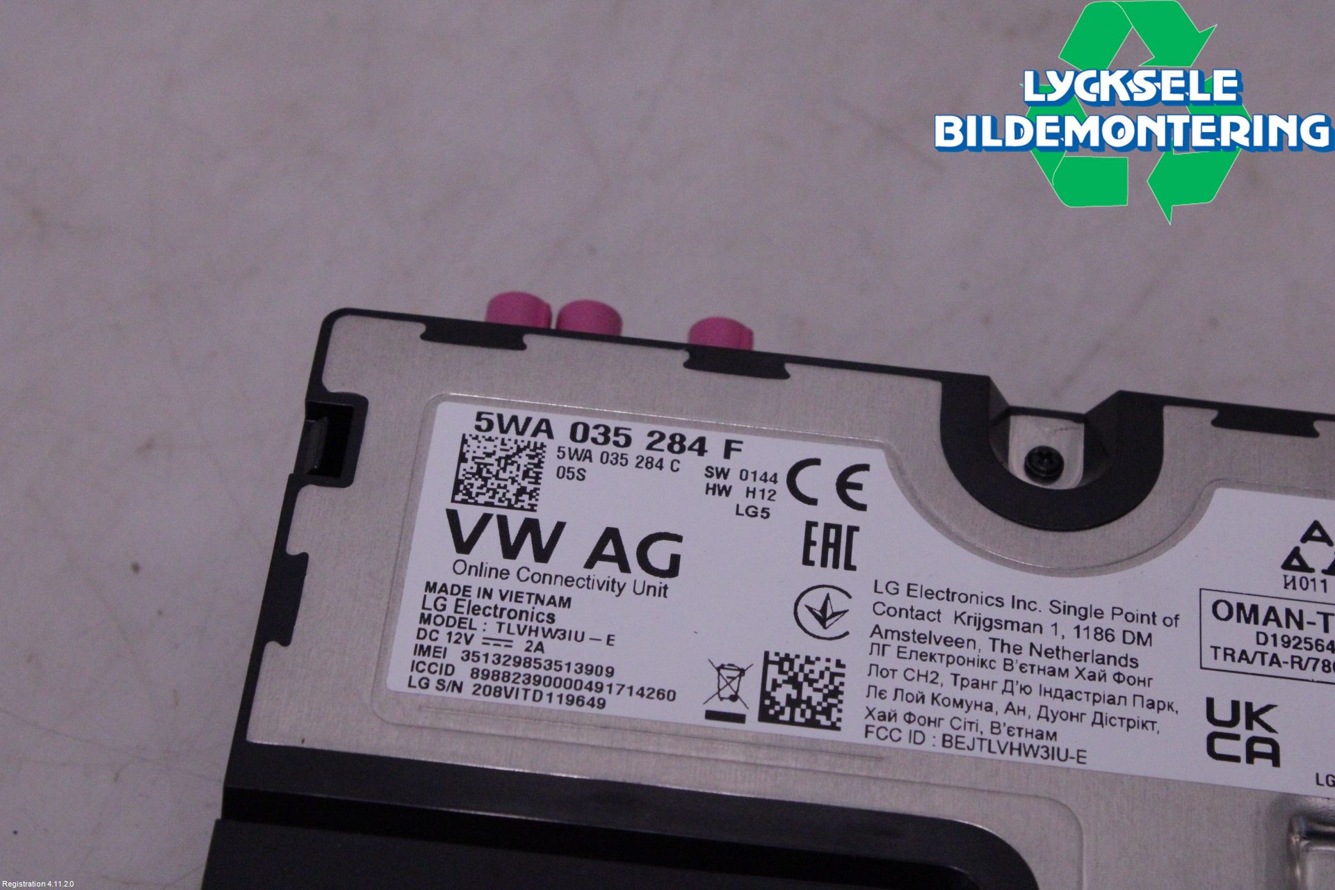 Volkswagen VW GOLF / E-GOLF VIII 20- Styrenhet Övrigt