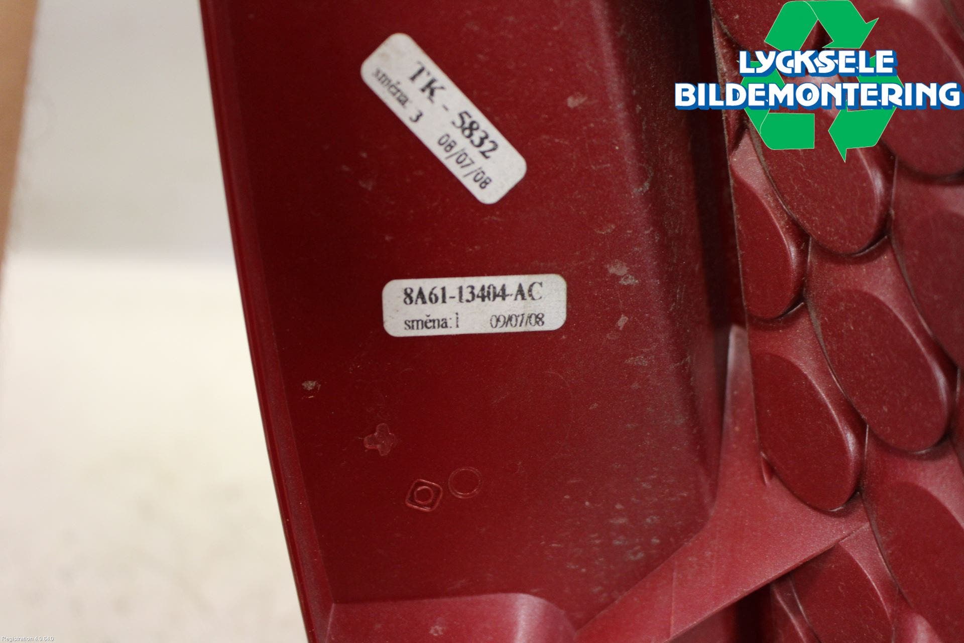 Ford FIESTA 09-12 Bakljus Höger