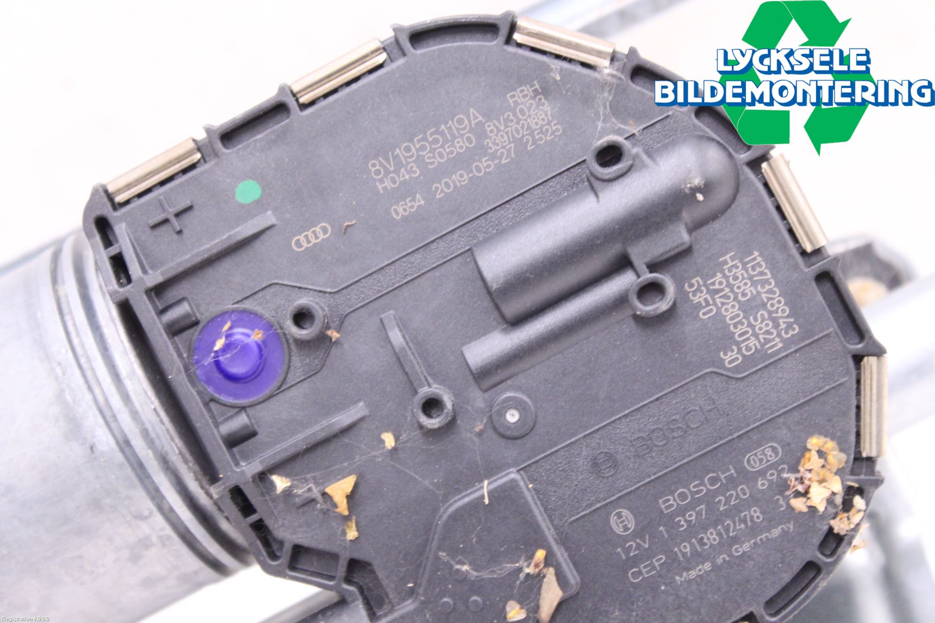 Audi A3/S3 8V 13-20 Torkarmekanism Vindruta