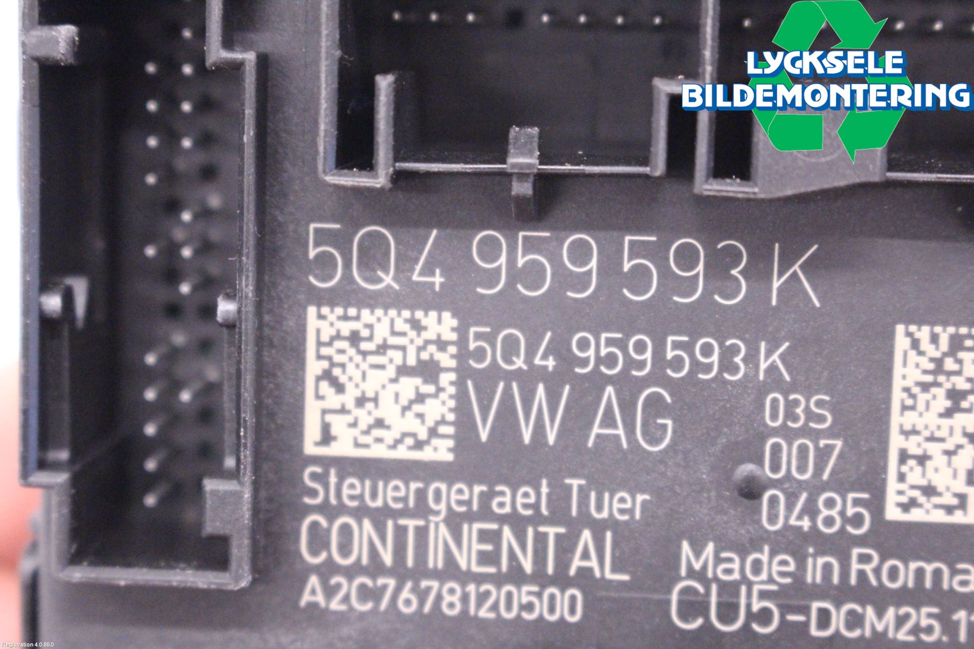 Volkswagen VW GOLF / E-GOLF VII 13-20 Styrenhet Dörr