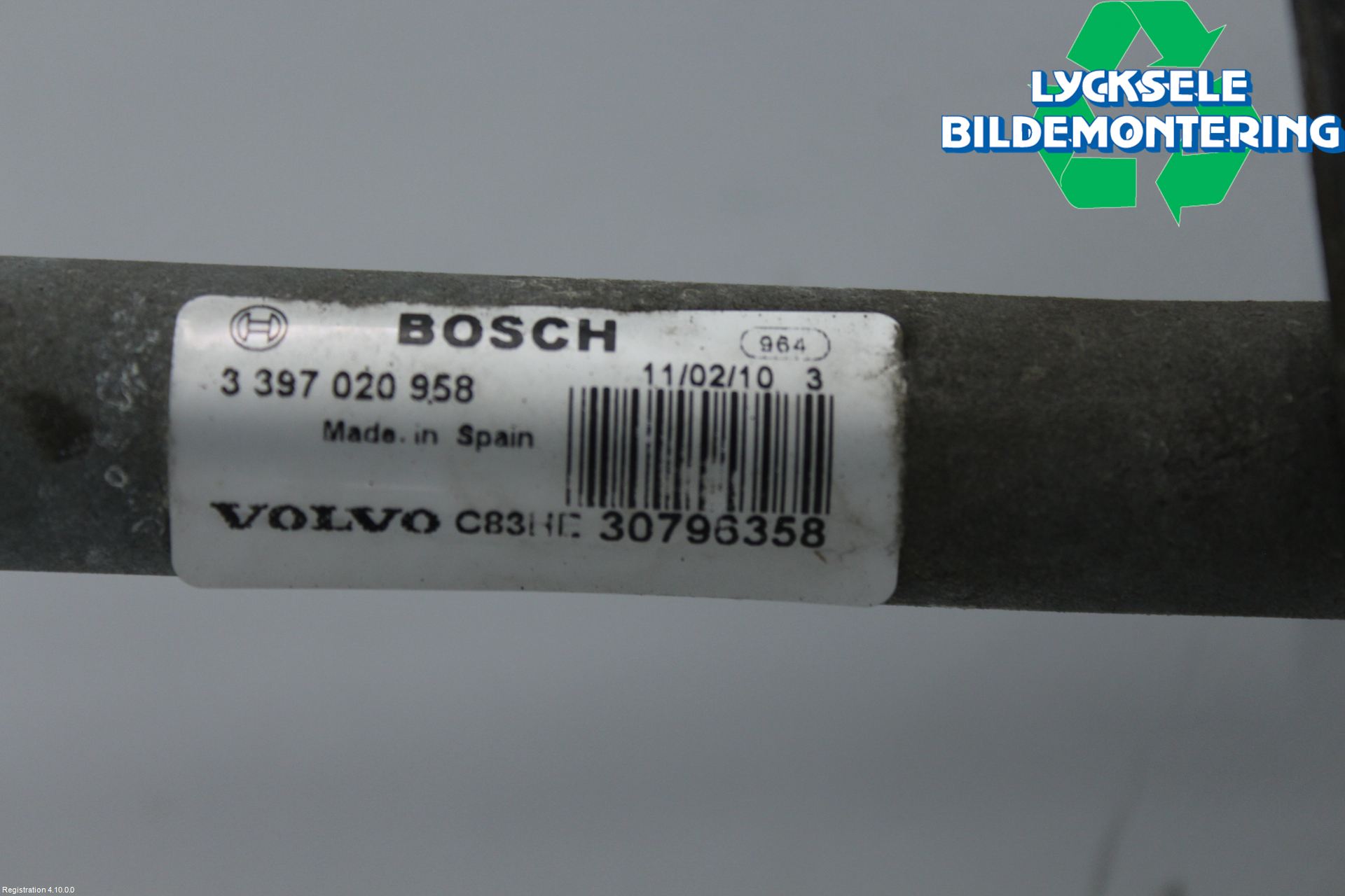 Volvo XC70 08-13 Torkarmekanism Vindruta