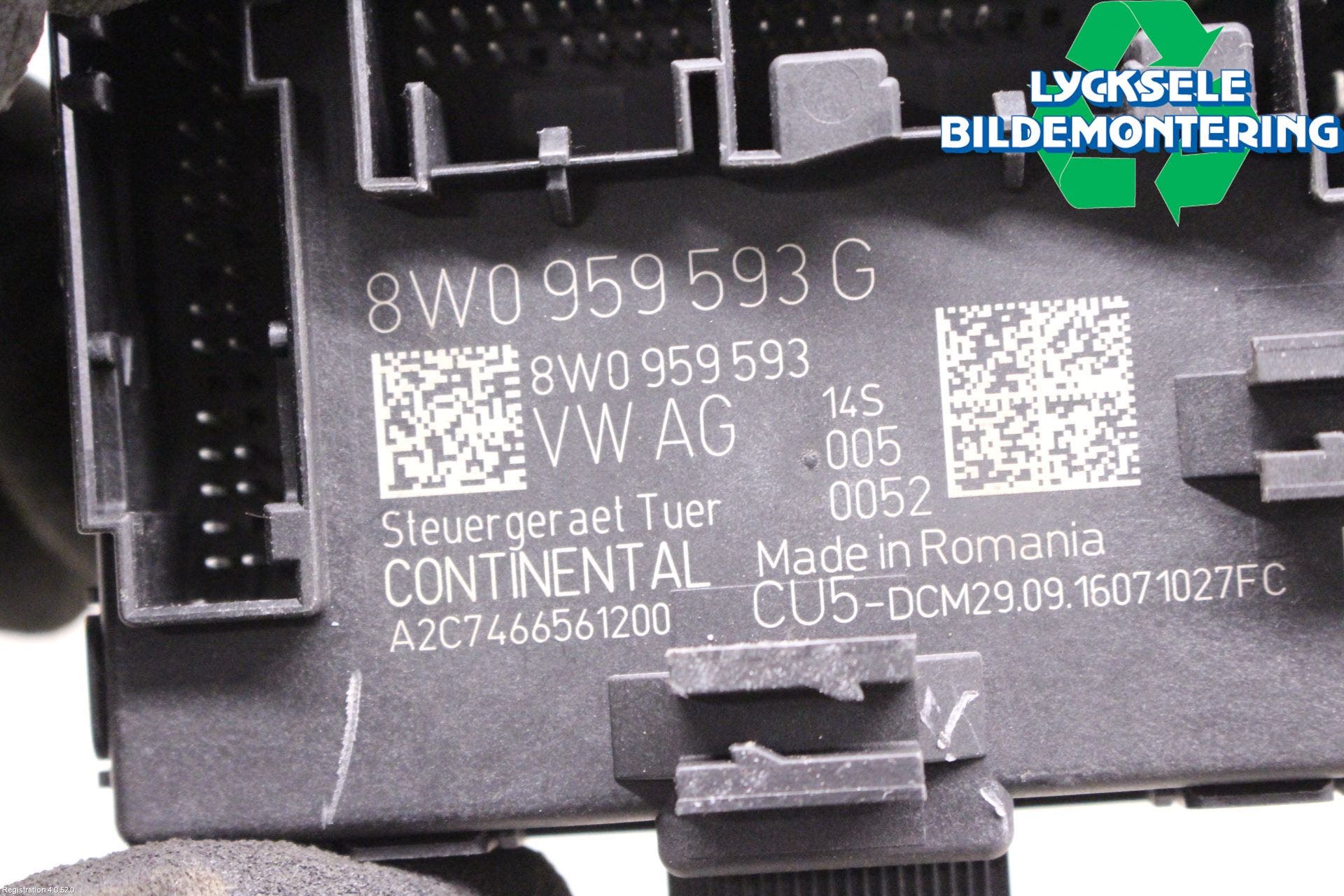 Audi A4/S4 B9 16-19 Styrenhet Dörr