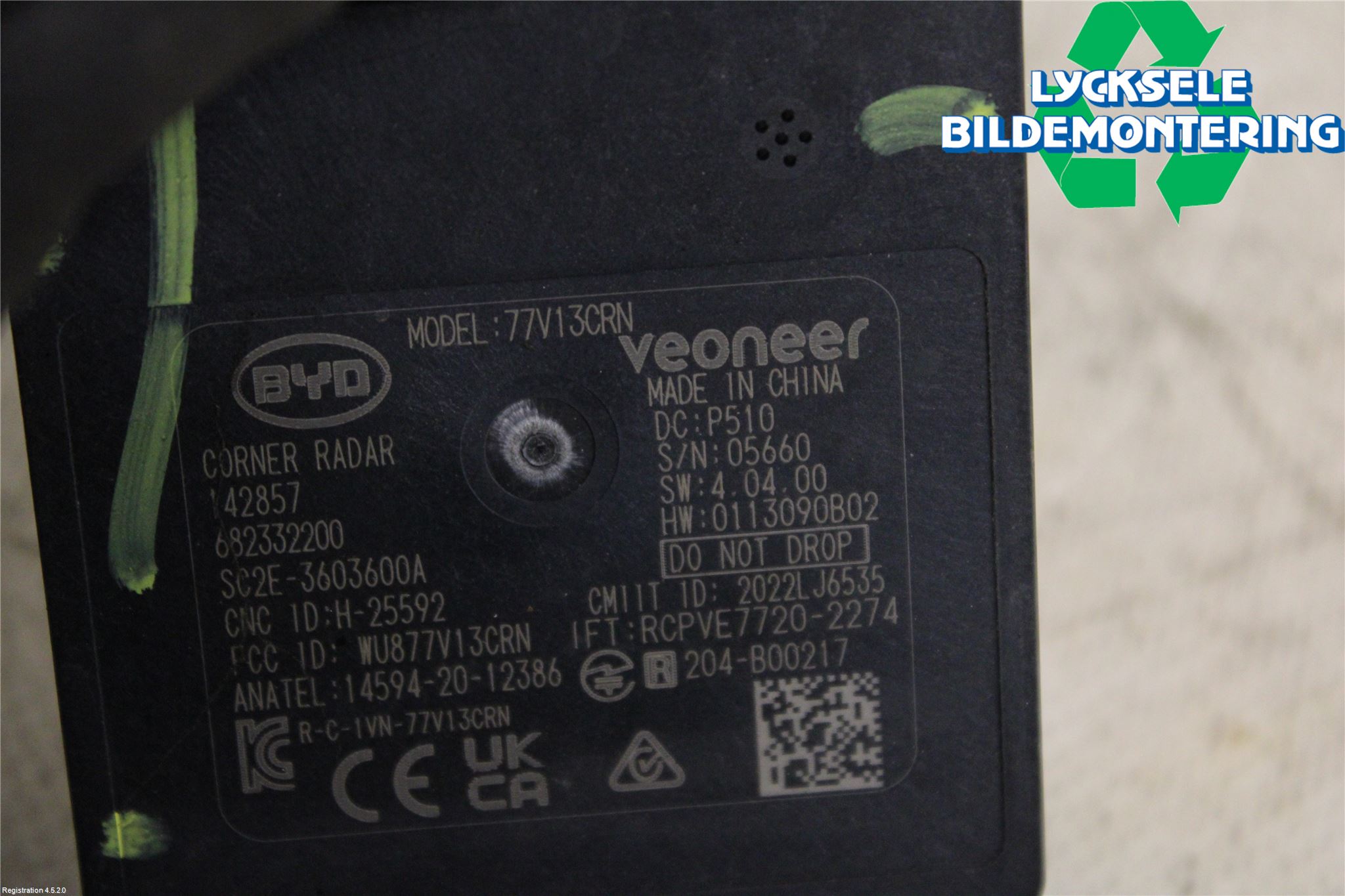 BYD ATTO 22- Sensor Aktivt Kollisionsskydd
