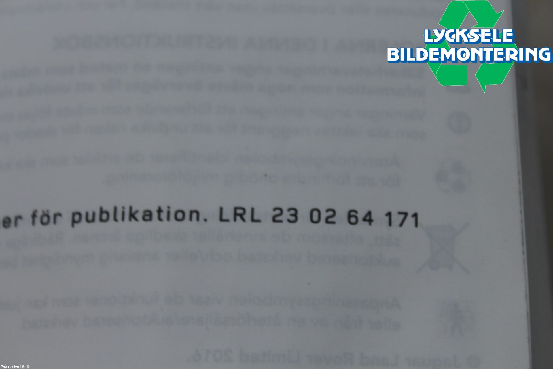 Landrover LAND ROVER DISCOVERY 5 16->> Instruktionsbok