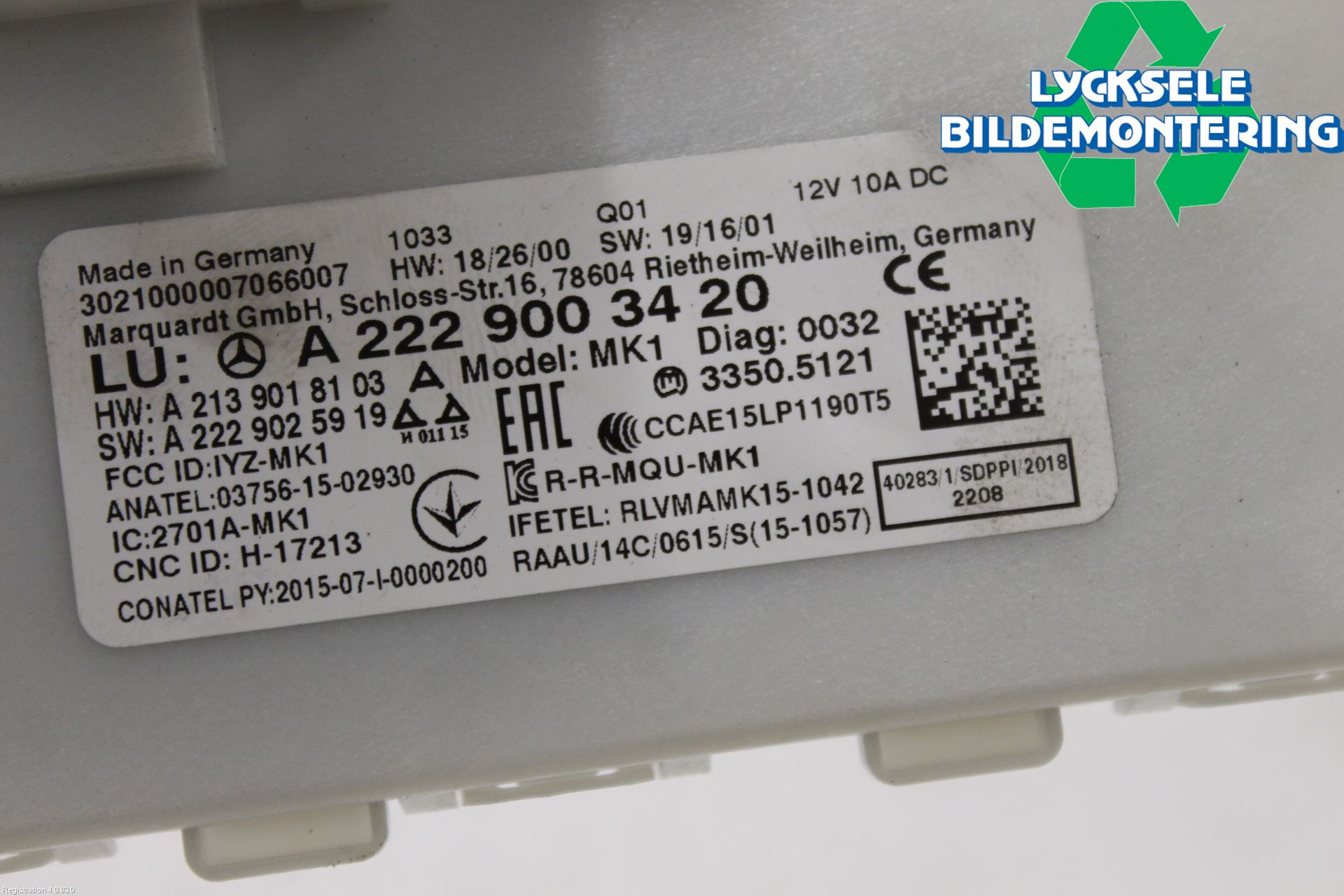 Mercedes-Benz MB E-KLASS (W213) 16-23 Styrenhet Nyckellöst System