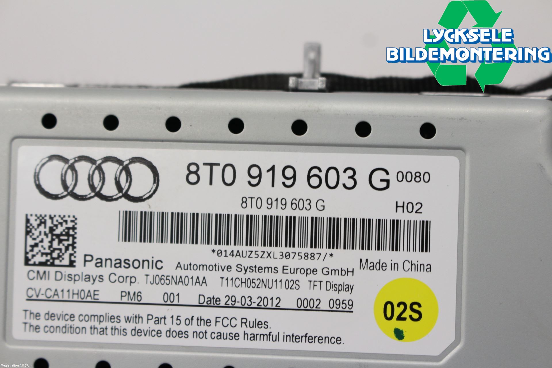 Audi A4 12-15 Multifunktionsdisplay