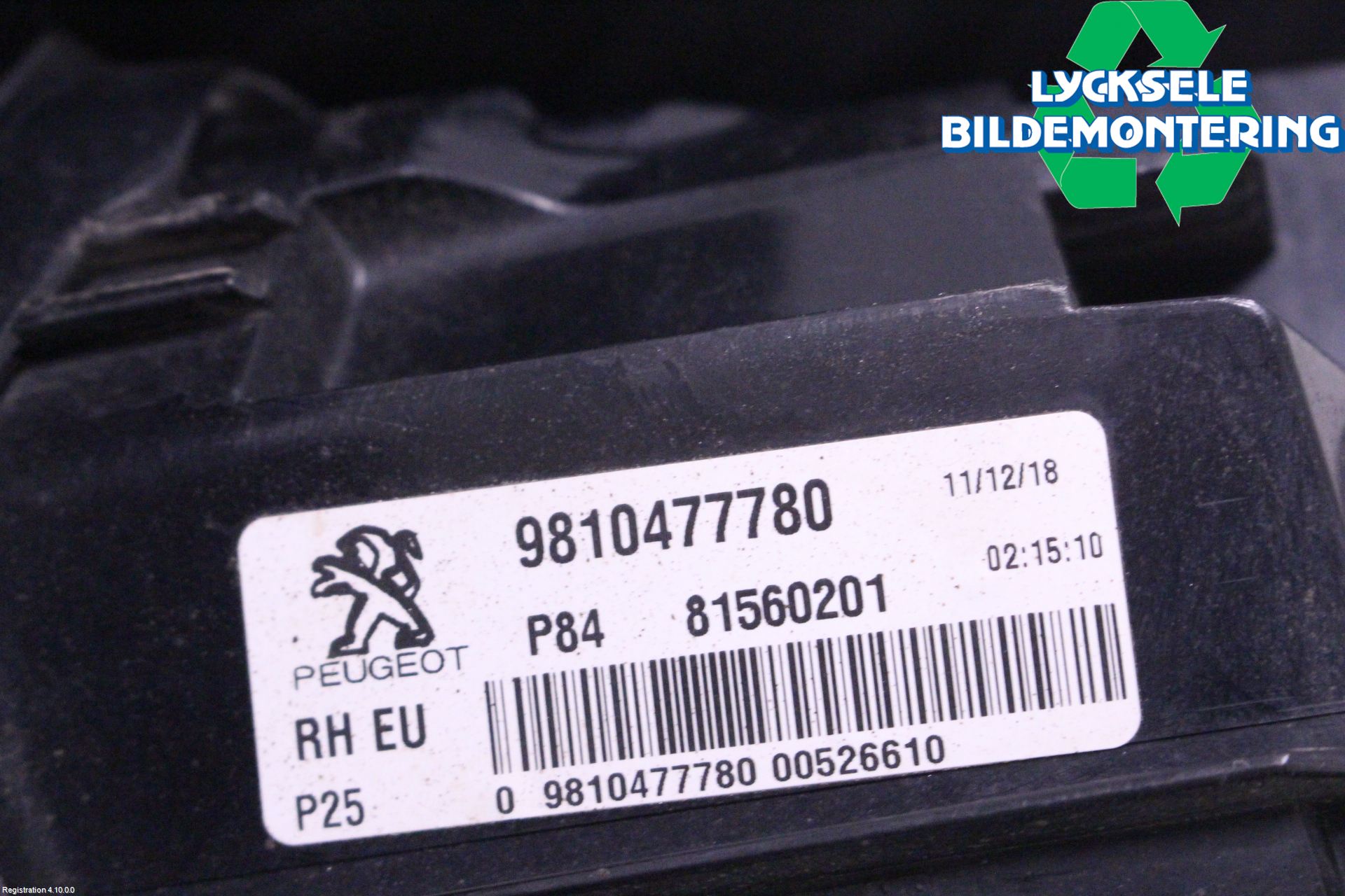Peugeot 3008 17-24 Bakljus Lucka Hö