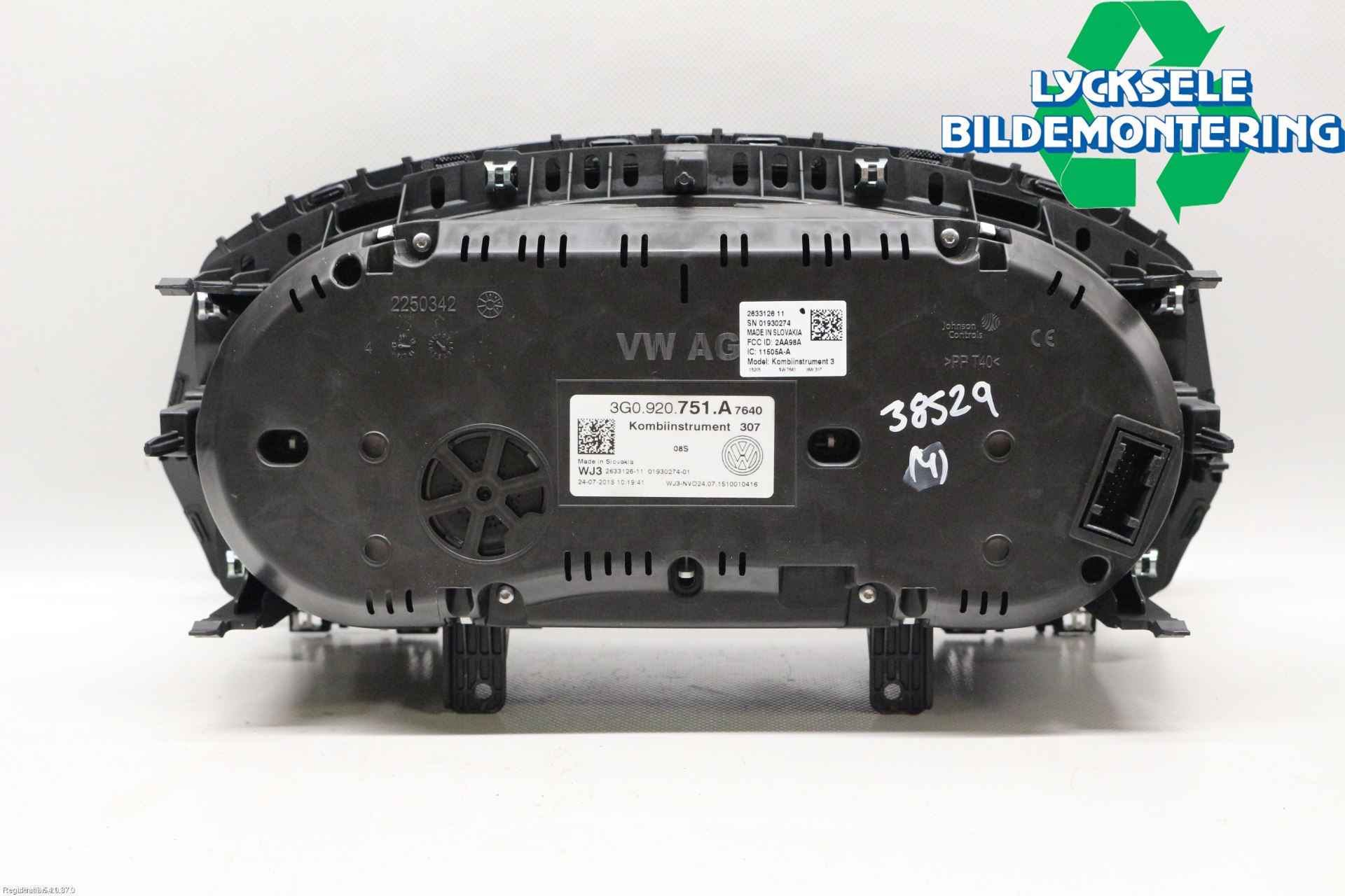 Volkswagen VW PASSAT 15-19 Instrument Komb