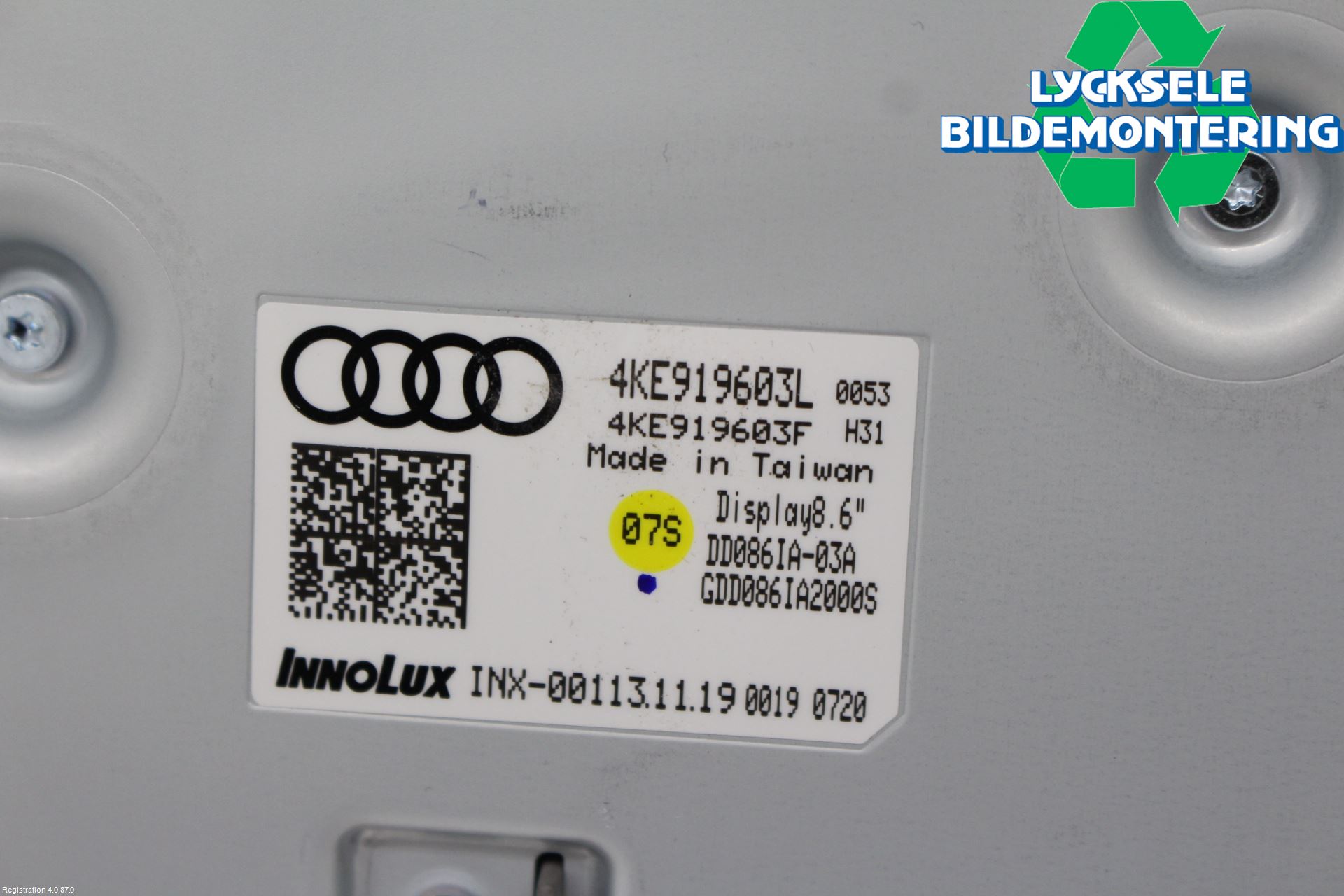 Audi E-TRON, S GE 19- Multifunktionsdisplay