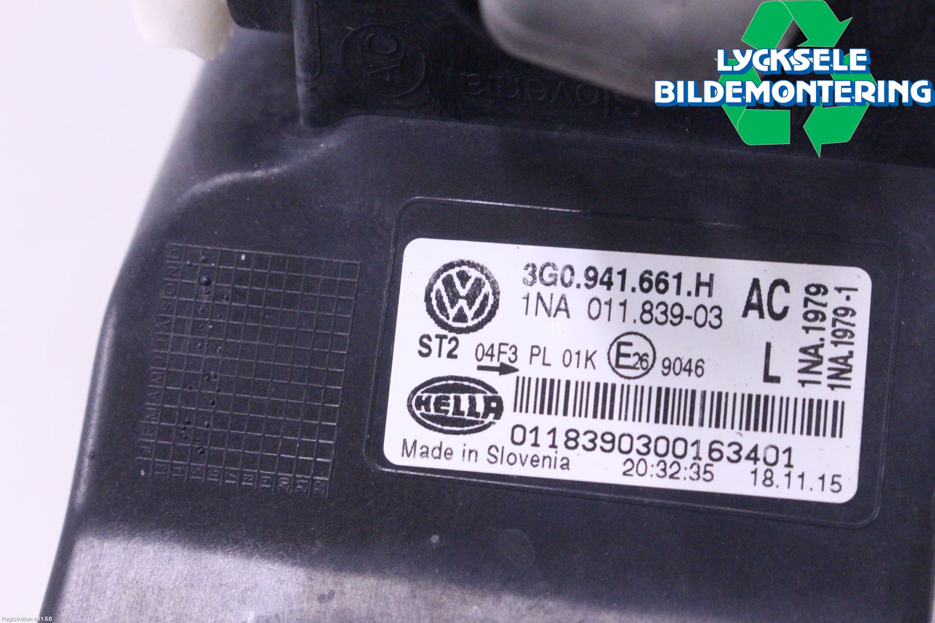 Volkswagen VW PASSAT 15-19 Dimljus-Varselljus Fram
