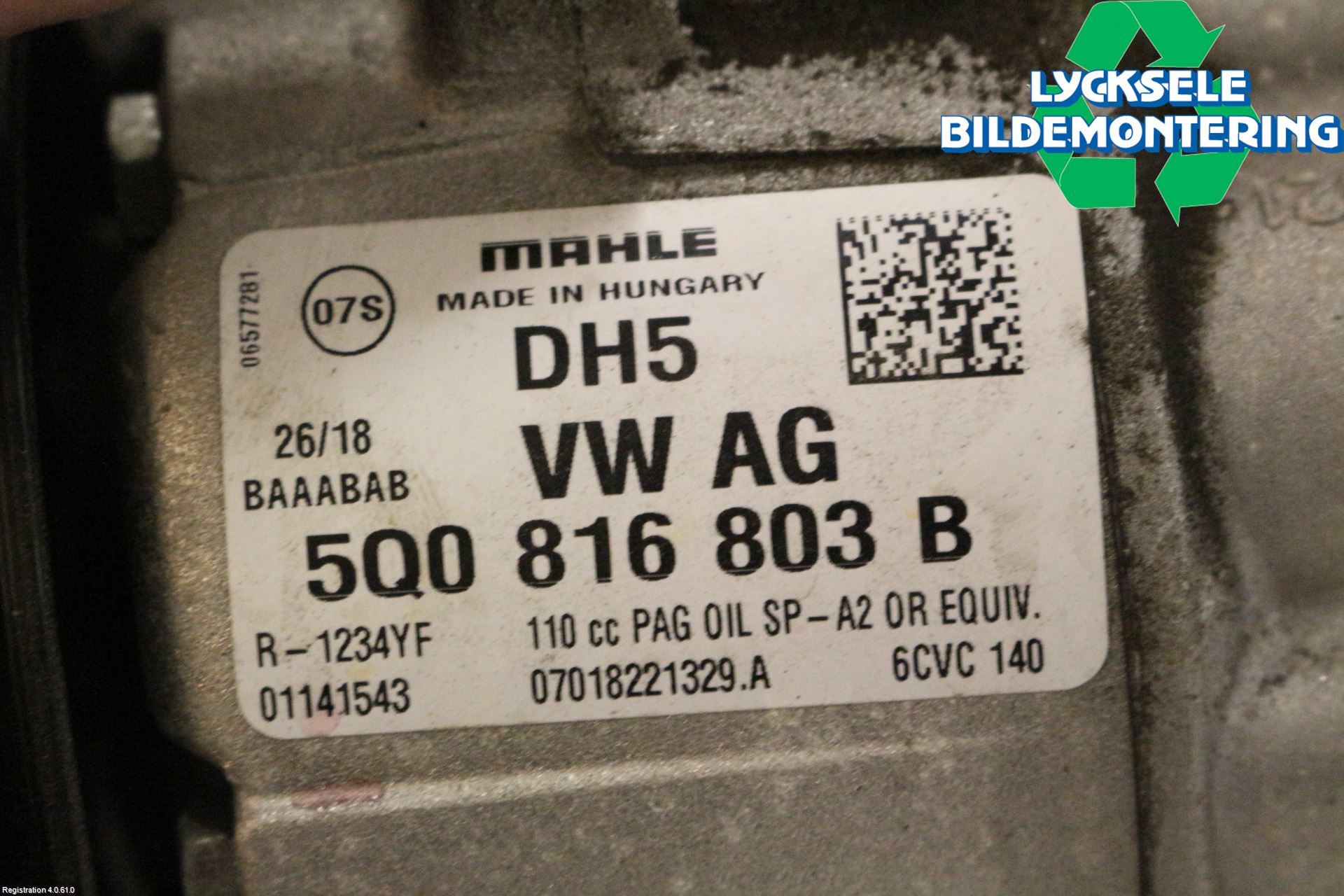 Volkswagen VW PASSAT 15-19 Ac Kompressor